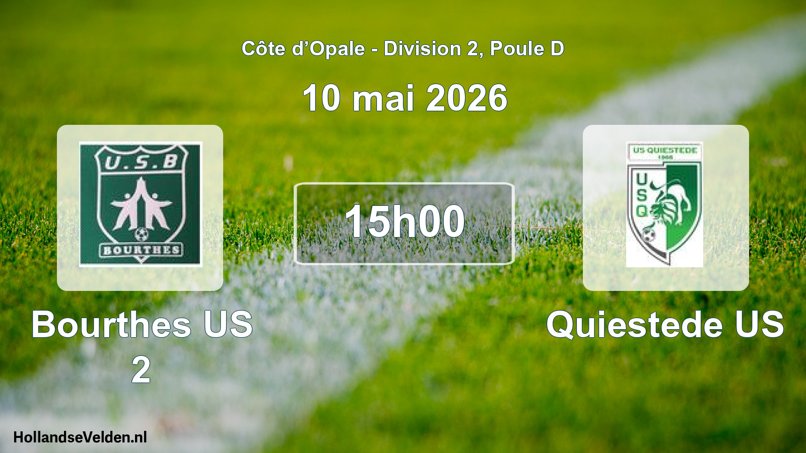 Scheduled Match: Bourthes US 2 - Quiestede US (10 May 2026)