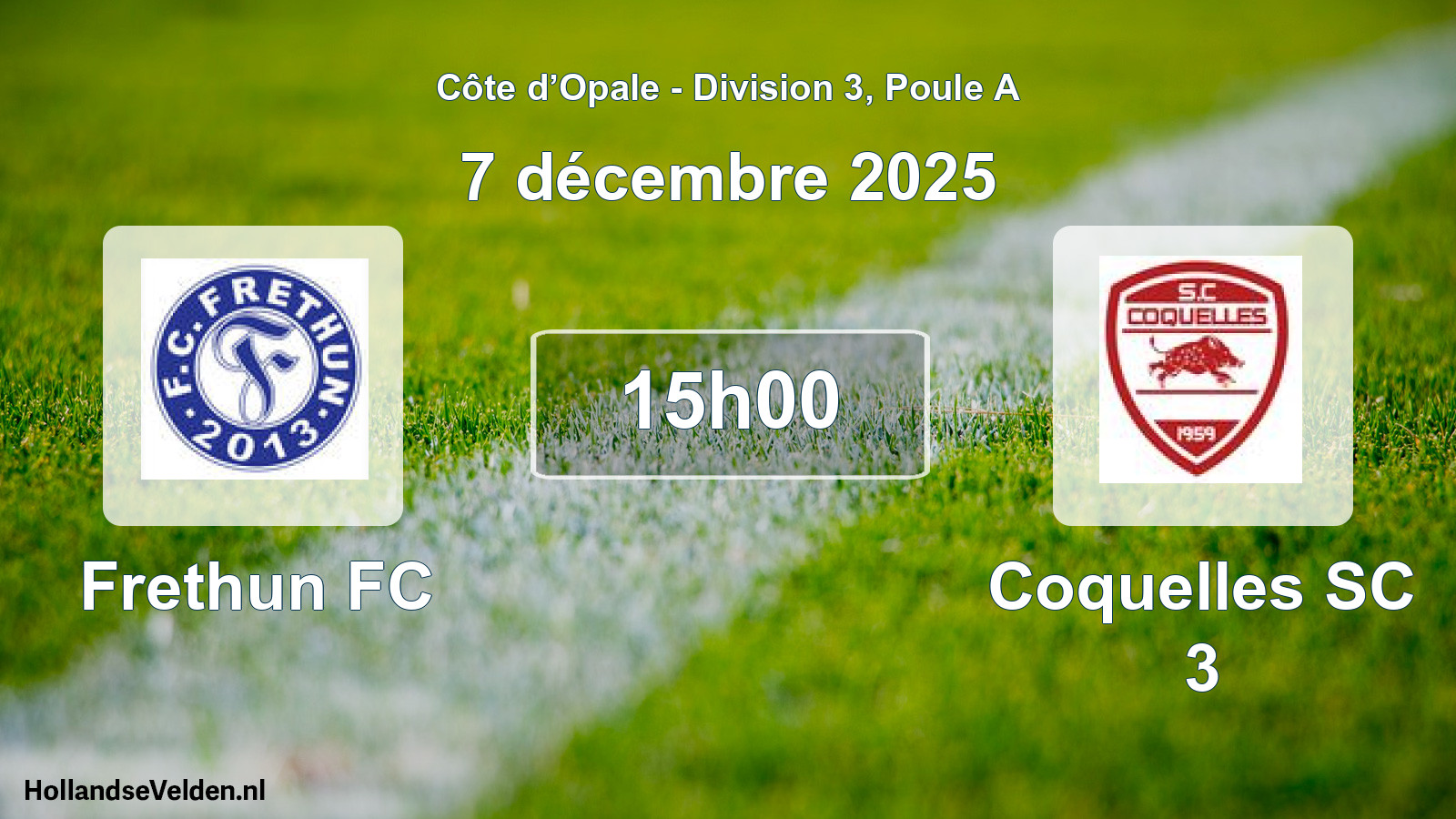 Geplande wedstrijd: Frethun FC - Coquelles SC 3 (7 december 2025)