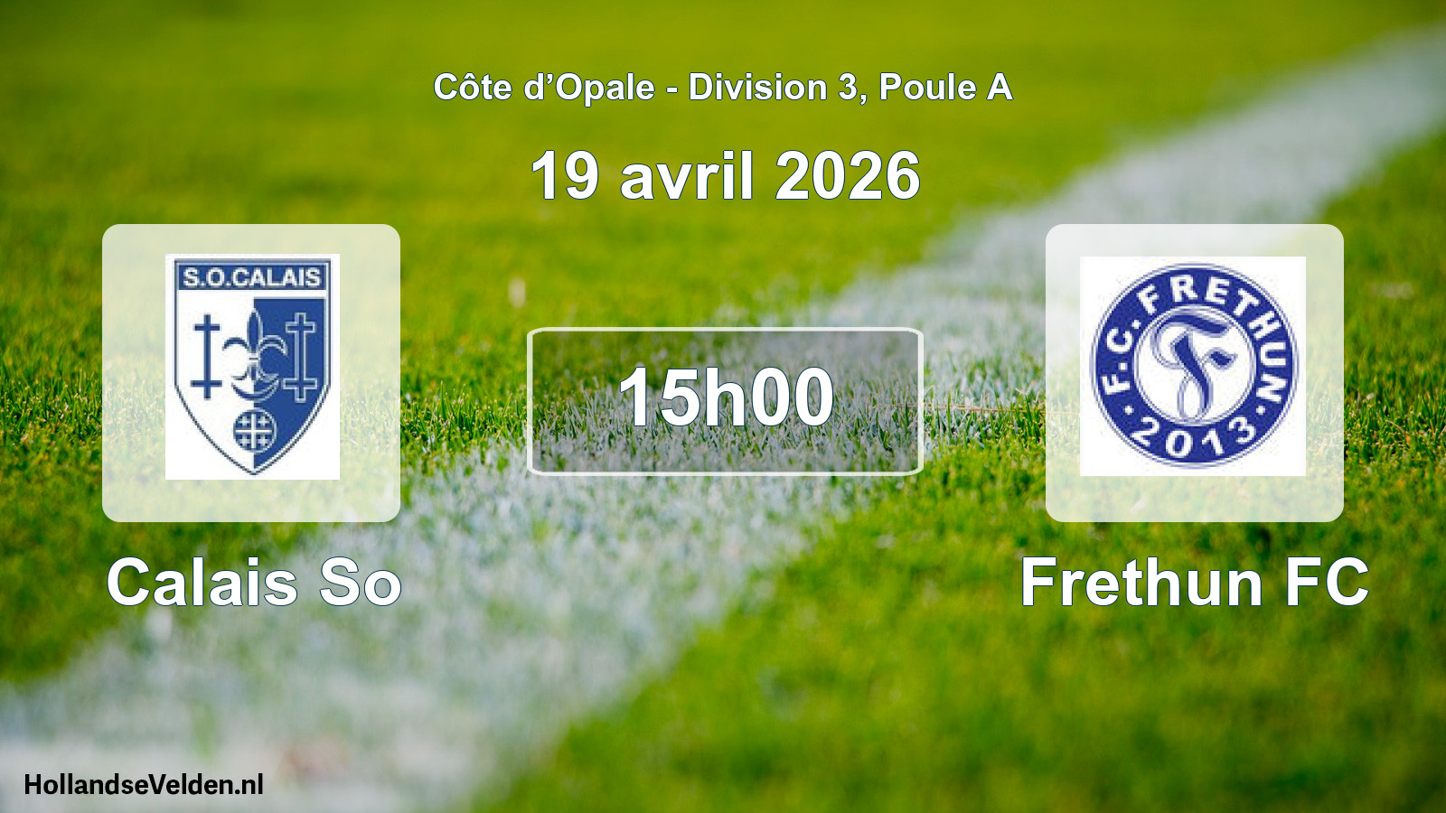 Geplande wedstrijd: Calais So - Frethun FC (19 april 2026)
