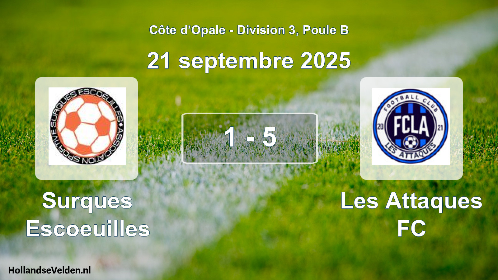 Match joué: Surques Escoeuilles - Les Attaques FC 1 - 5 (21 septembre 2025)