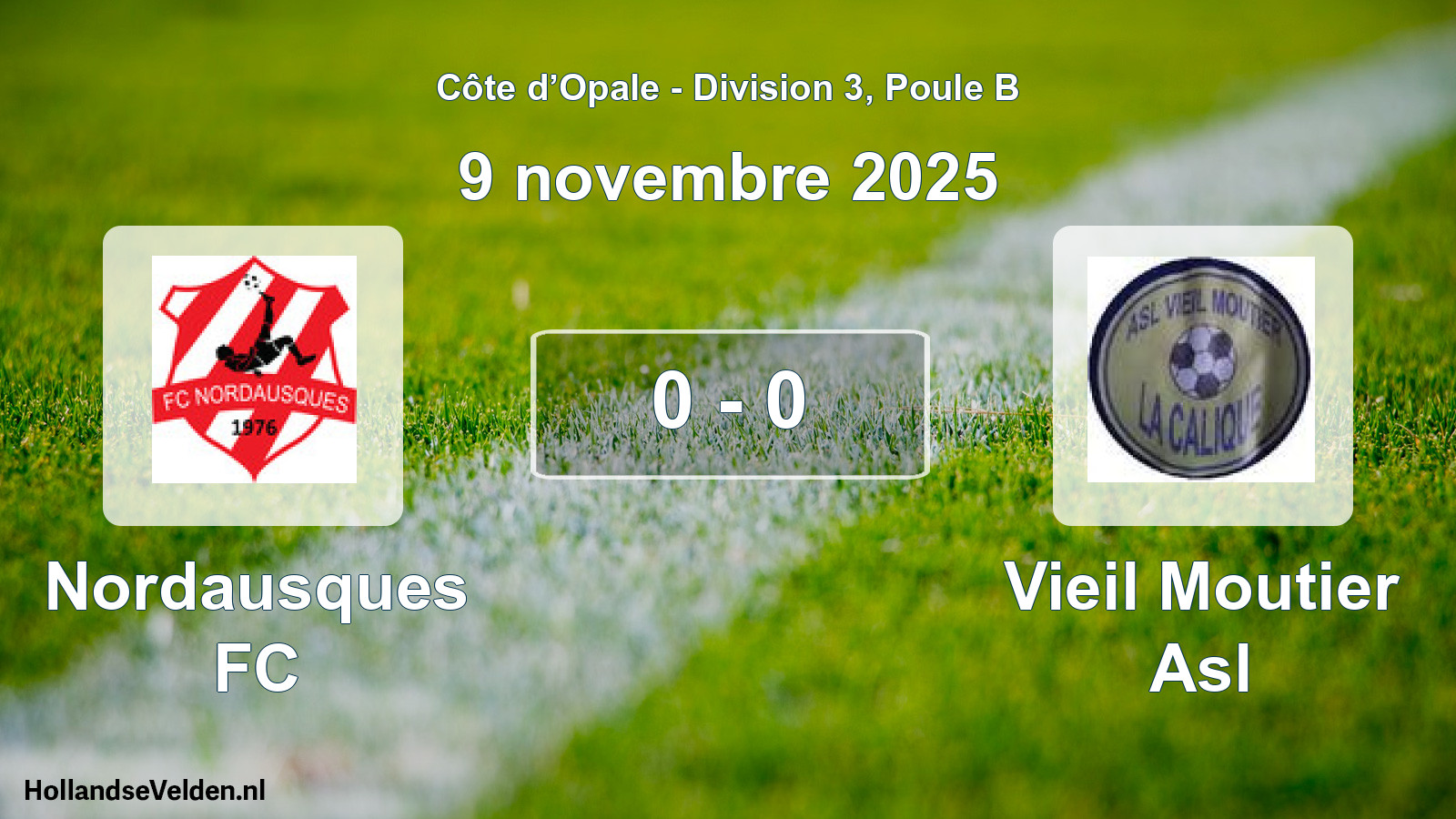 Match joué: Nordausques FC - Vieil Moutier Asl 0 - 0 (9 novembre 2025)