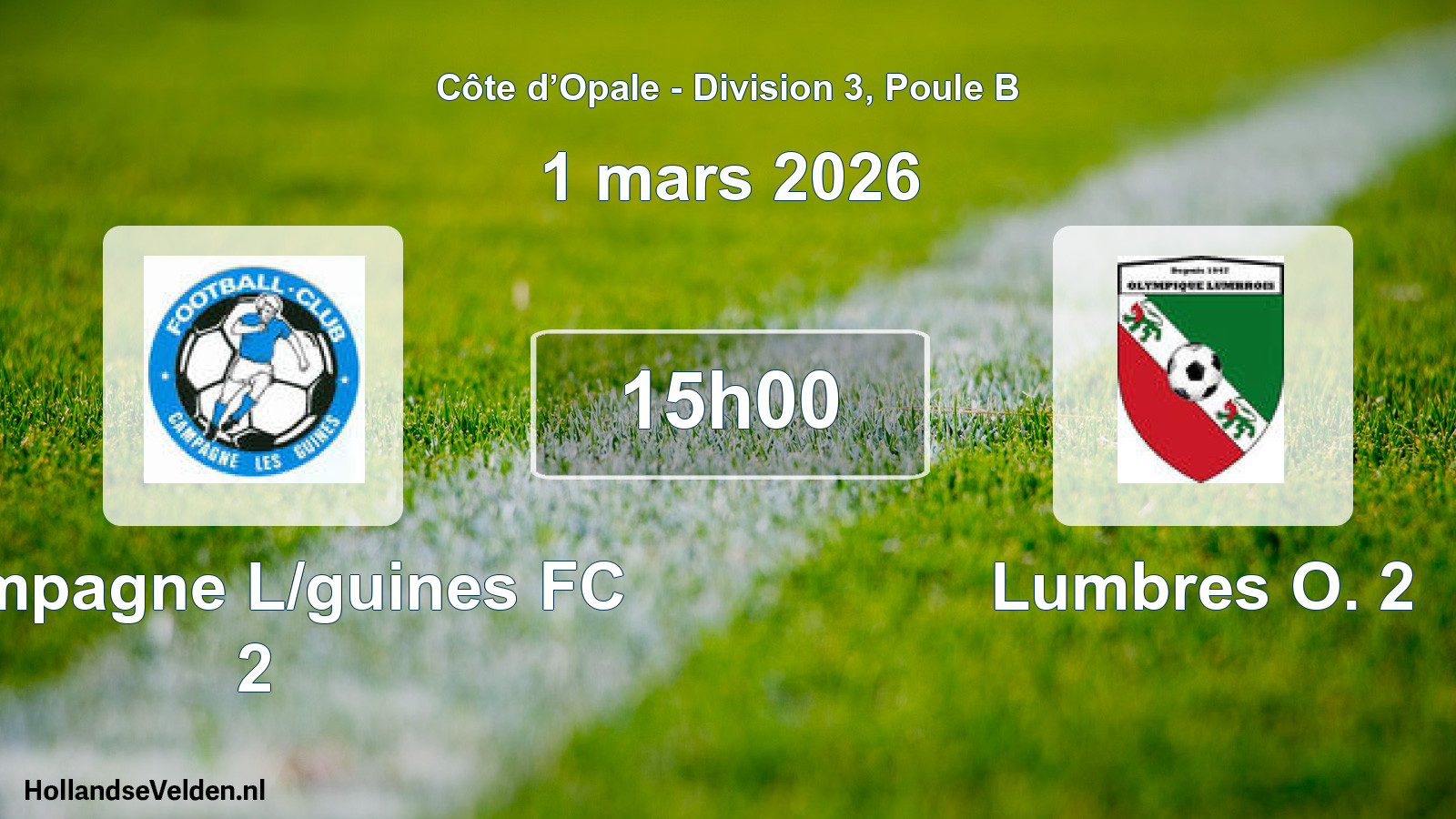Scheduled Match: Campagne L/guines FC 2 - Lumbres O. 2 (1 March 2026)