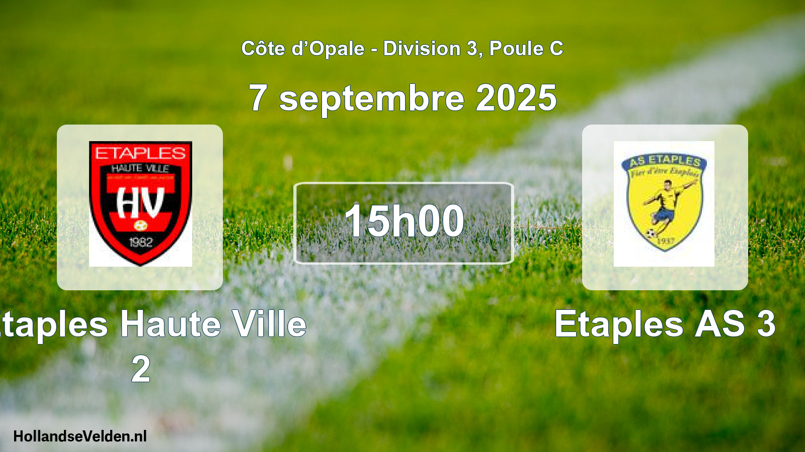 Scheduled Match: Etaples Haute Ville 2 - Etaples AS 3 (7 September 2025)