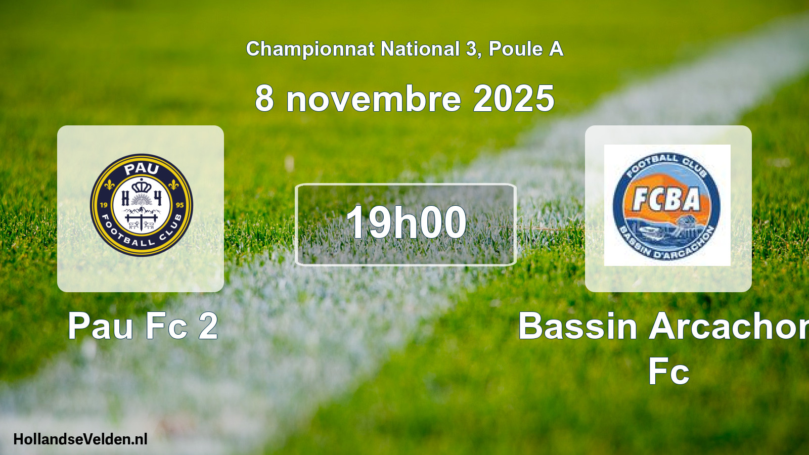 Scheduled Match: Pau Fc 2 - Bassin Arcachon Fc (8 November 2025)