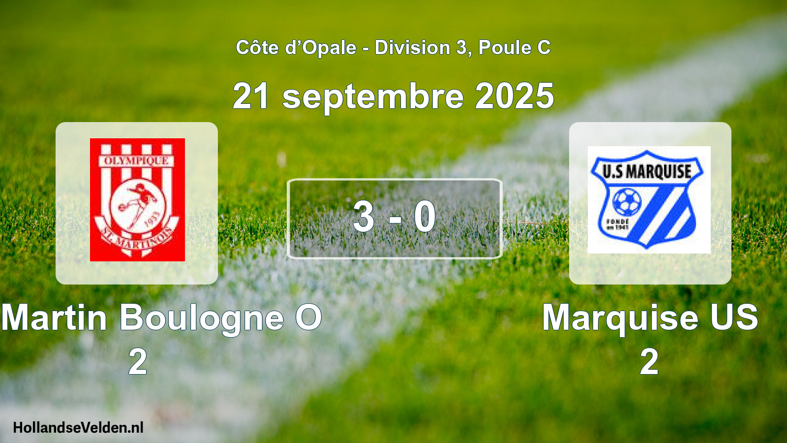 Gespeelde wedstrijd: St Martin Boulogne O 2 - Marquise US 2 3 - 0 (21 september 2025)