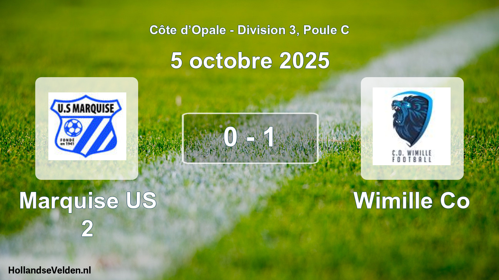 Gespeelde wedstrijd: Marquise US 2 - Wimille Co 0 - 1 (5 oktober 2025)