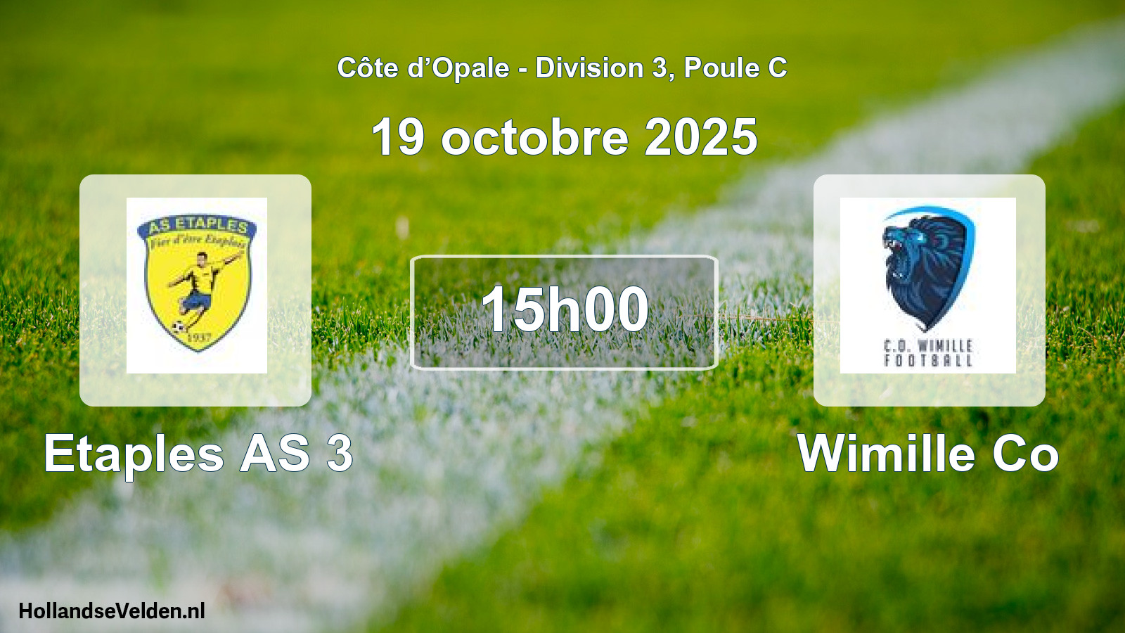 Scheduled Match: Etaples AS 3 - Wimille Co (19 October 2025)