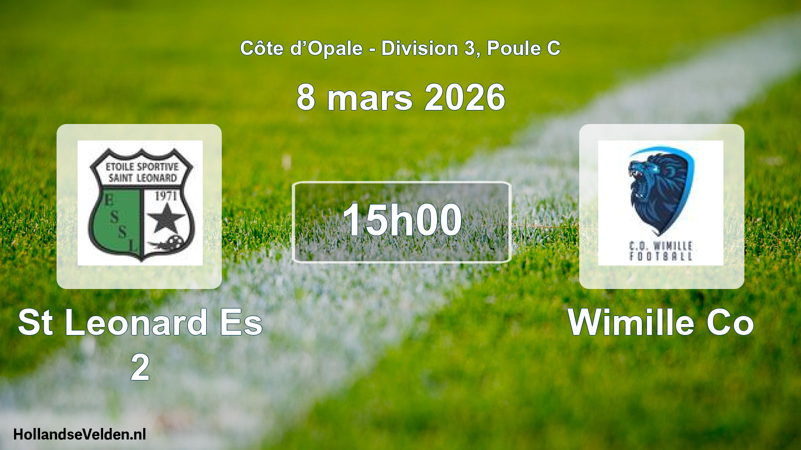 Match programmé: St Leonard Es 2 - Wimille Co (8 mars 2026)