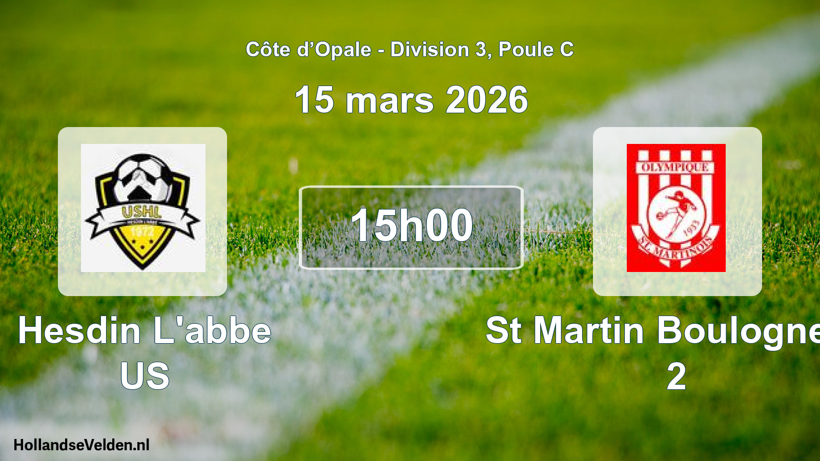 Match programmé: Hesdin L'abbe US - St Martin Boulogne O 2 (15 mars 2026)