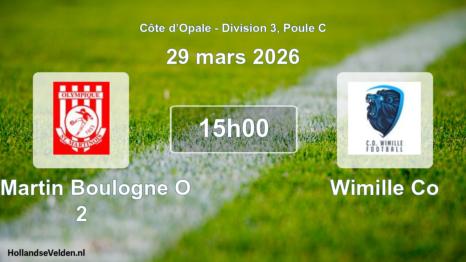 Geplande wedstrijd: St Martin Boulogne O 2 - Wimille Co (29 maart 2026)