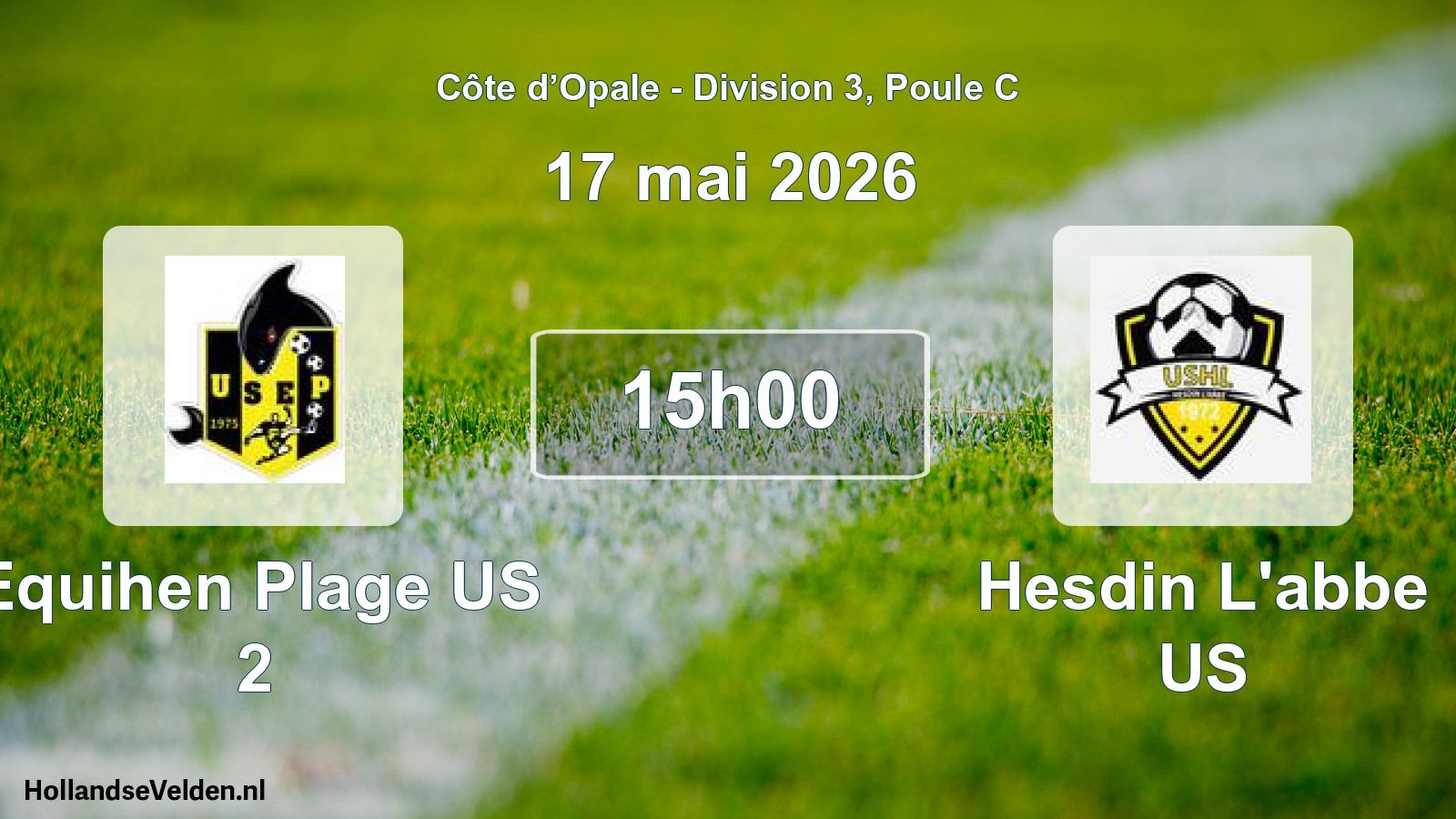 Match programmé: Equihen Plage US 2 - Hesdin L'abbe US (17 mai 2026)