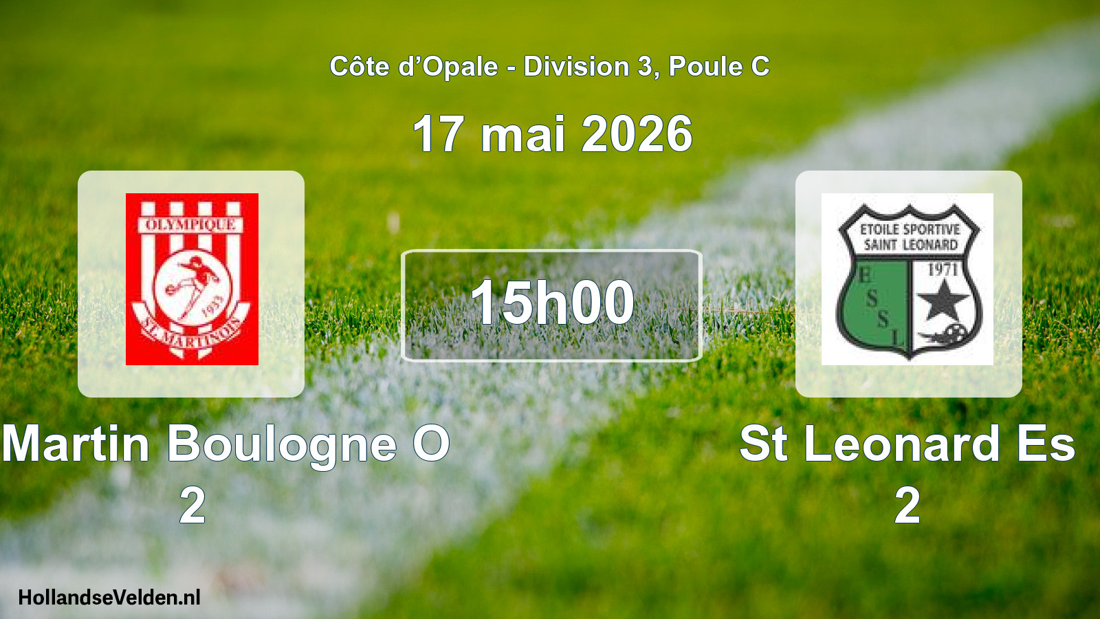 Geplande wedstrijd: St Martin Boulogne O 2 - St Leonard Es 2 (17 mei 2026)
