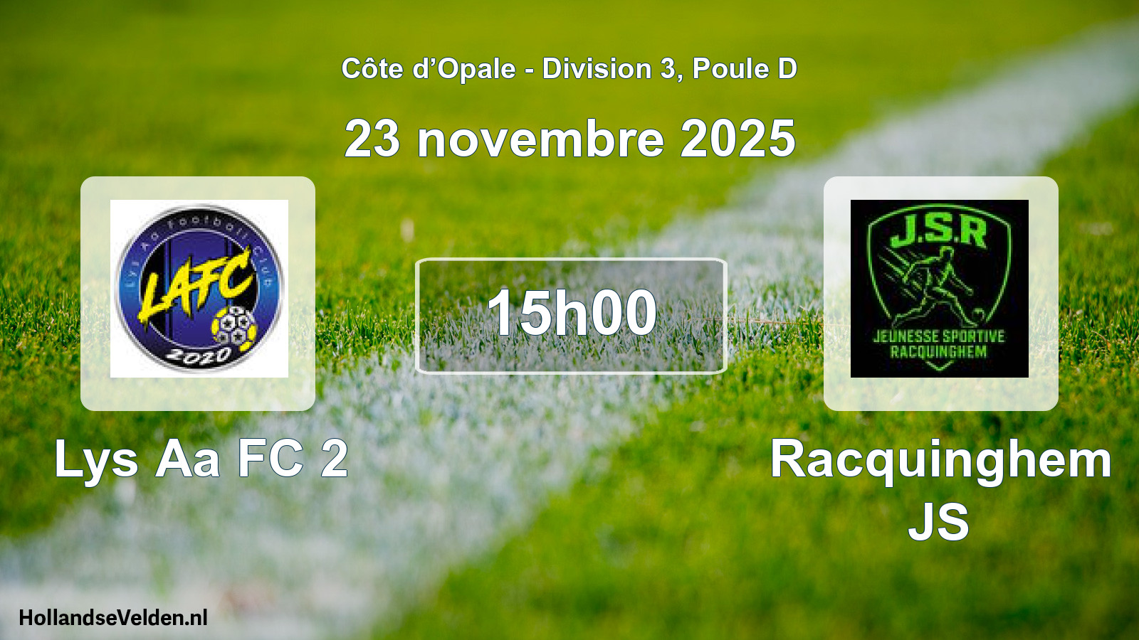 Scheduled Match: Lys Aa FC 2 - Racquinghem JS (23 November 2025)