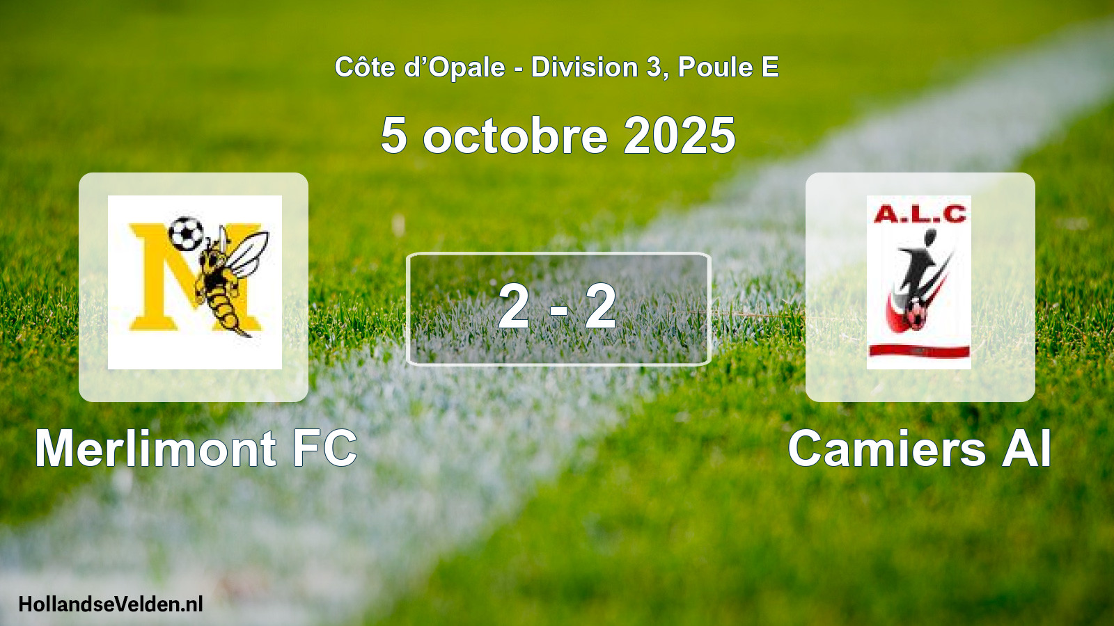 Gespeelde wedstrijd: Merlimont FC - Camiers Al 2 - 2 (5 oktober 2025)