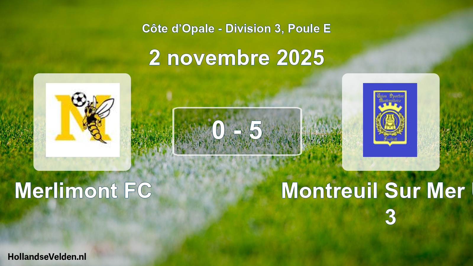 Match joué: Merlimont FC - Montreuil Sur Mer US 3 0 - 5 (2 novembre 2025)