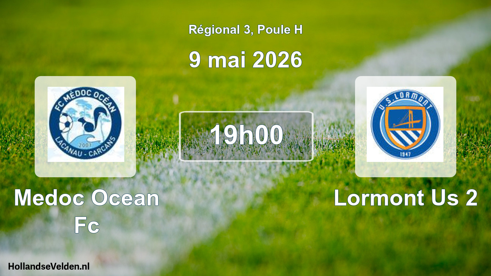 Scheduled Match: Medoc Ocean Fc - Lormont Us 2 (9 May 2026)