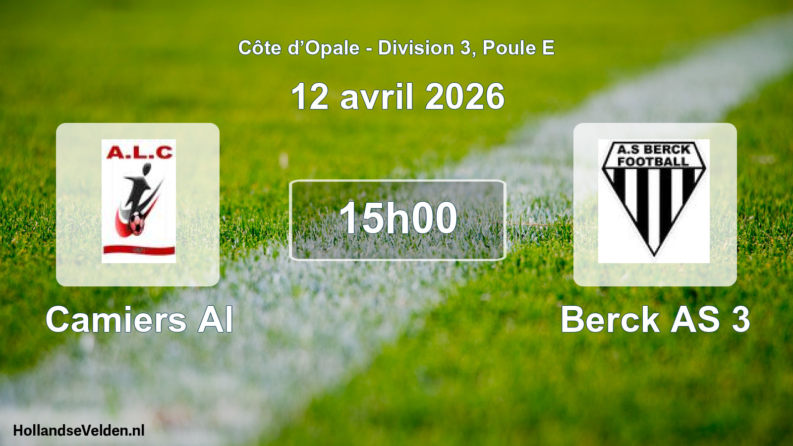 Scheduled Match: Camiers Al - Berck AS 3 (12 April 2026)