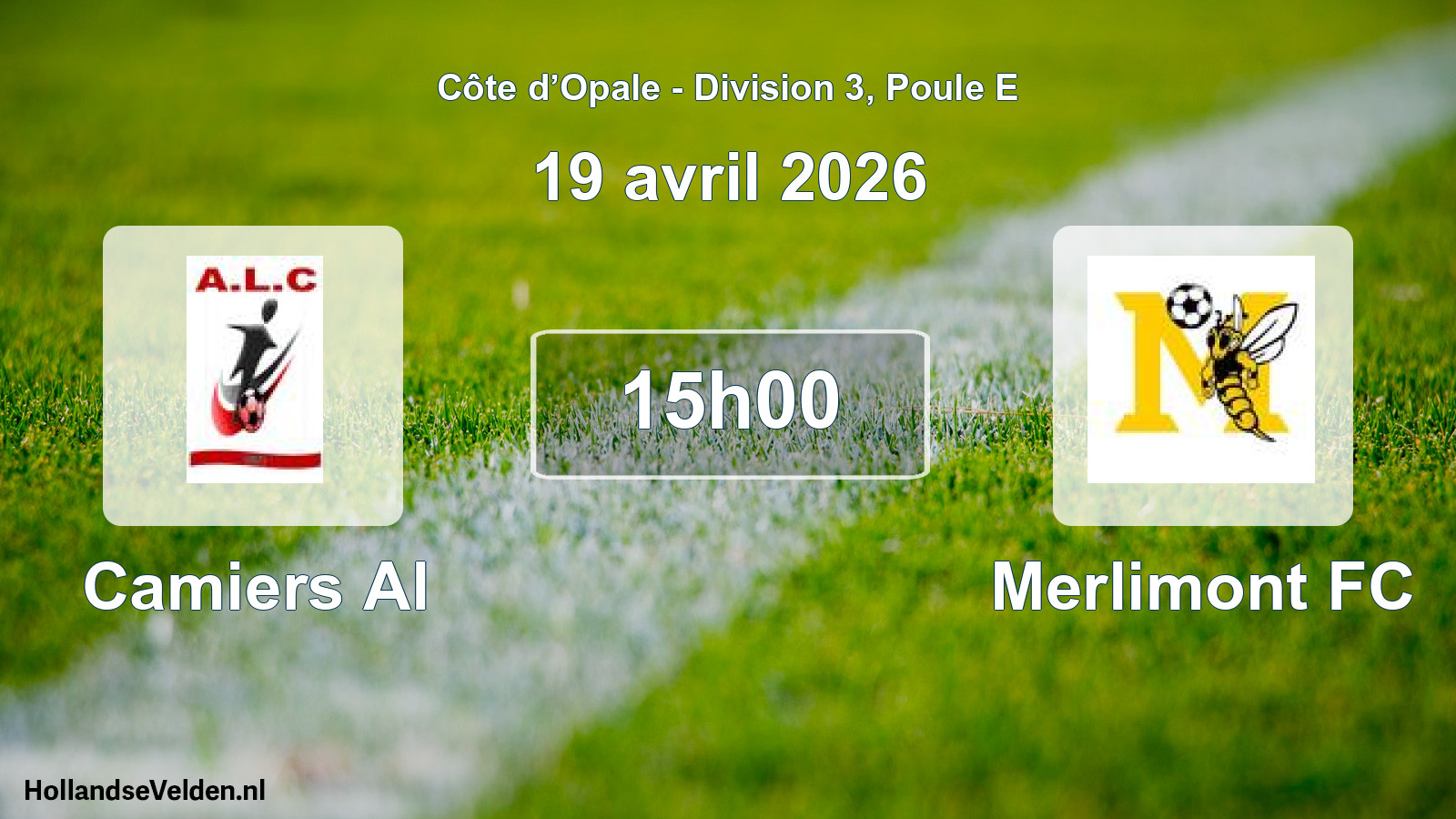Scheduled Match: Camiers Al - Merlimont FC (19 April 2026)