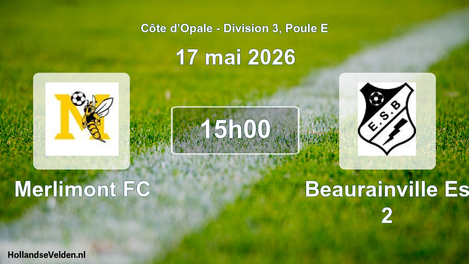 Match programmé: Merlimont FC - Beaurainville Es 2 (17 mai 2026)