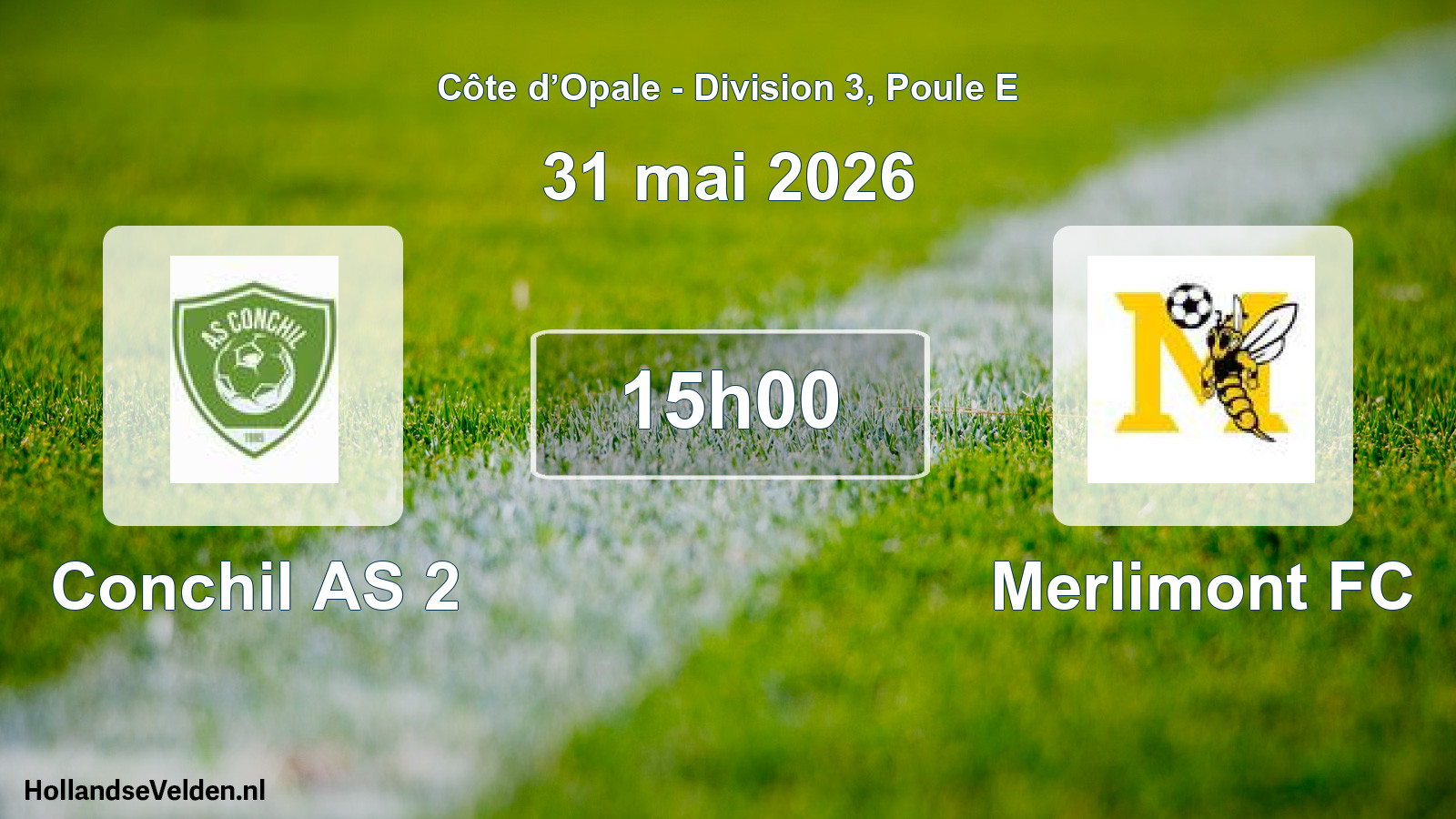 Scheduled Match: Conchil AS 2 - Merlimont FC (31 May 2026)