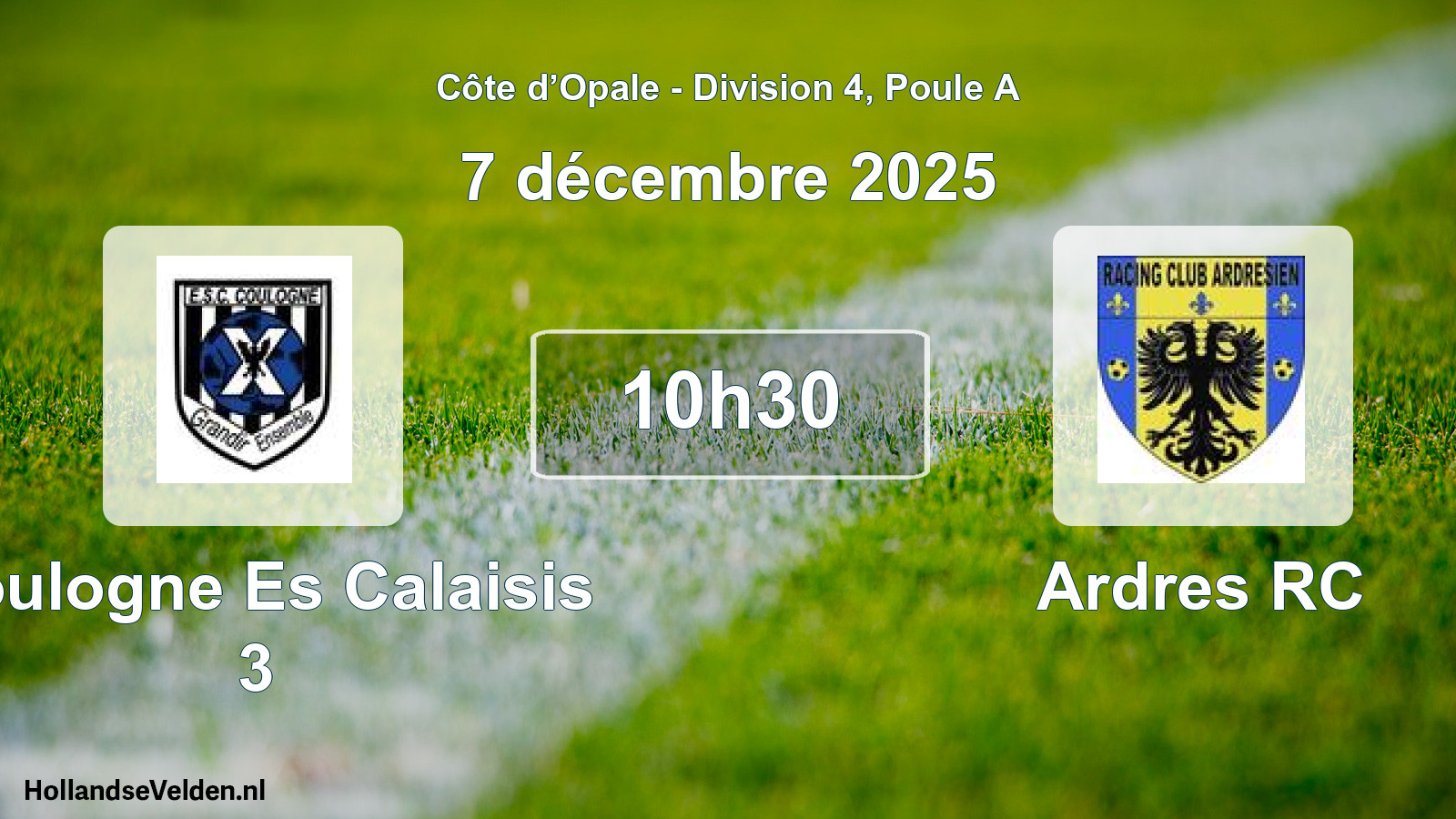 Match programmé: Coulogne Es Calaisis 3 - Ardres RC (7 décembre 2025)