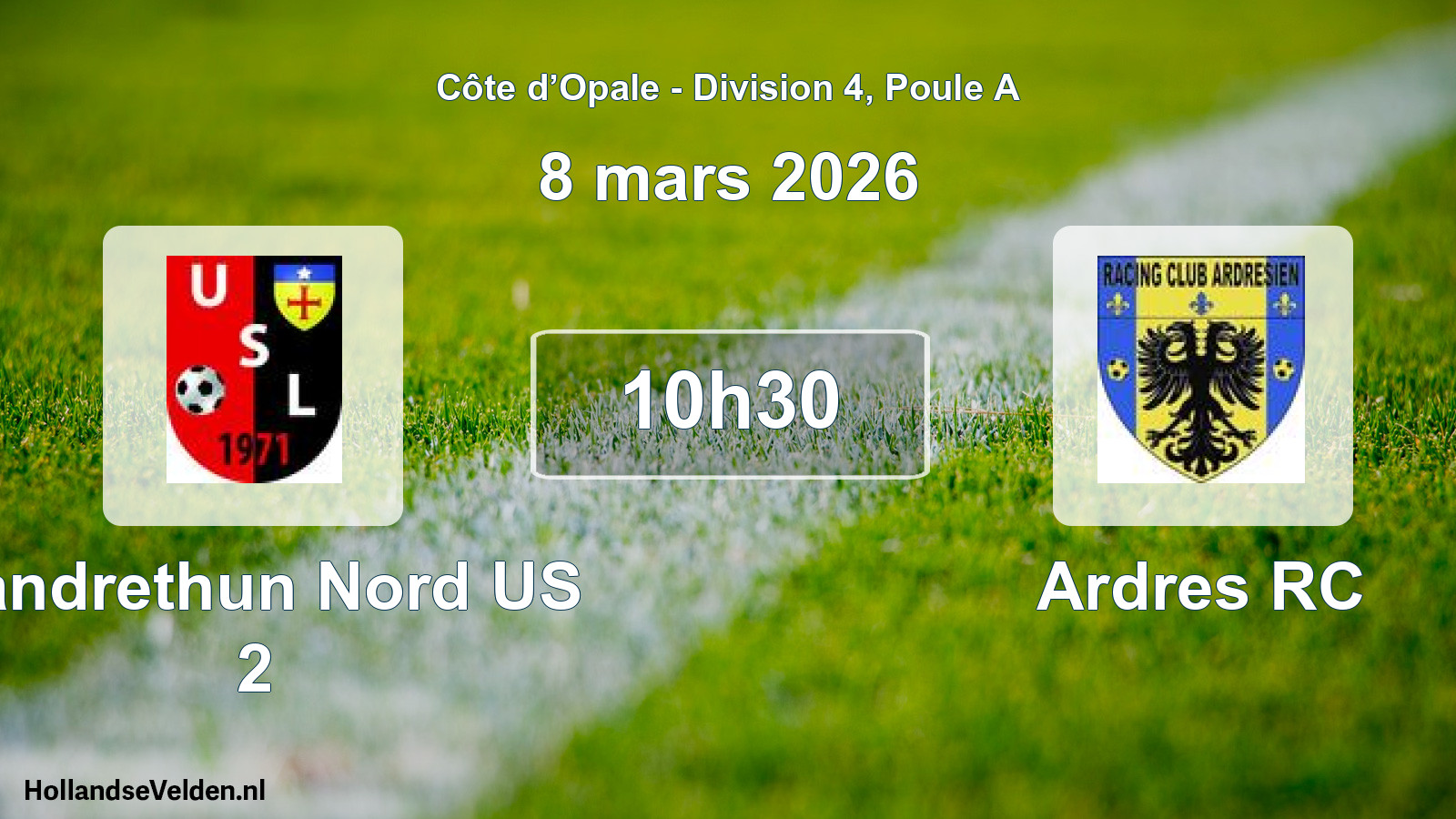 Geplande wedstrijd: Landrethun Nord US 2 - Ardres RC (8 maart 2026)