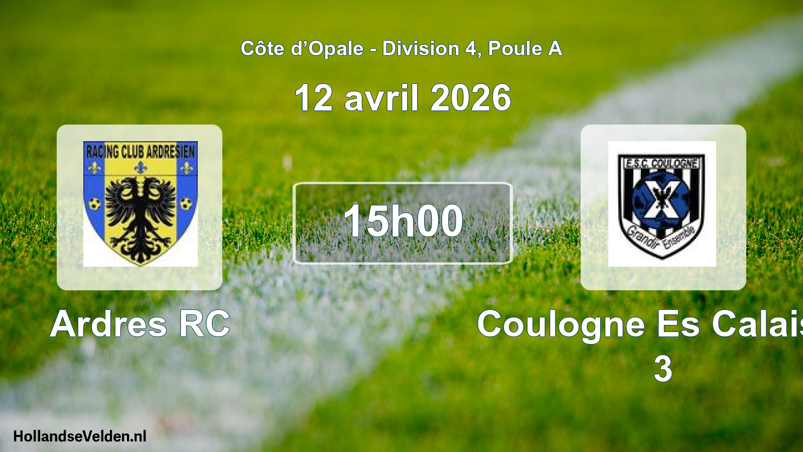 Scheduled Match: Ardres RC - Coulogne Es Calaisis 3 (12 April 2026)