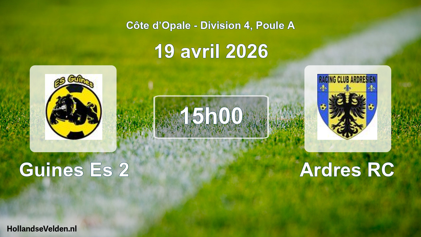 Scheduled Match: Guines Es 2 - Ardres RC (19 April 2026)