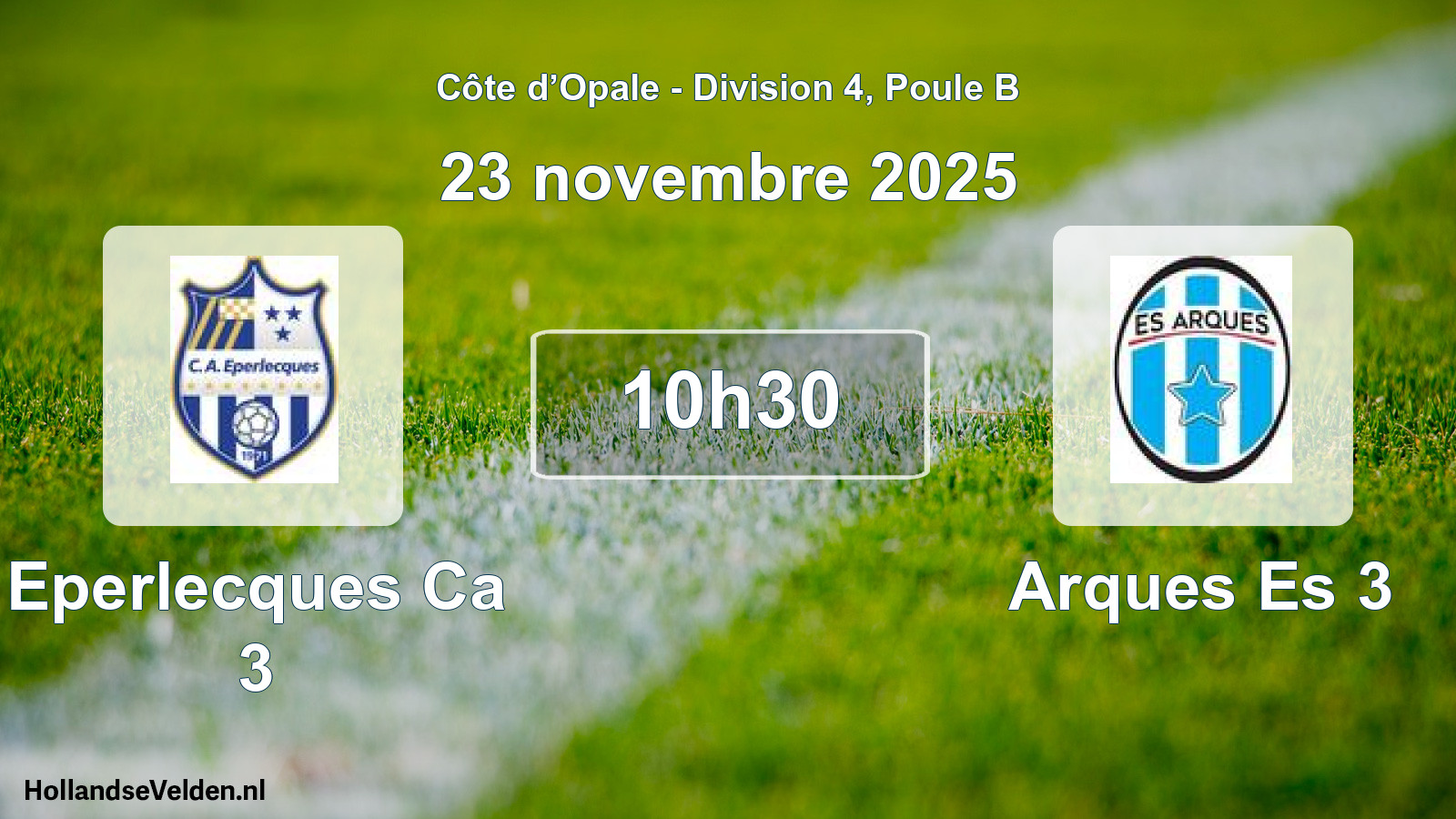 Match programmé: Eperlecques Ca 3 - Arques Es 3 (23 novembre 2025)