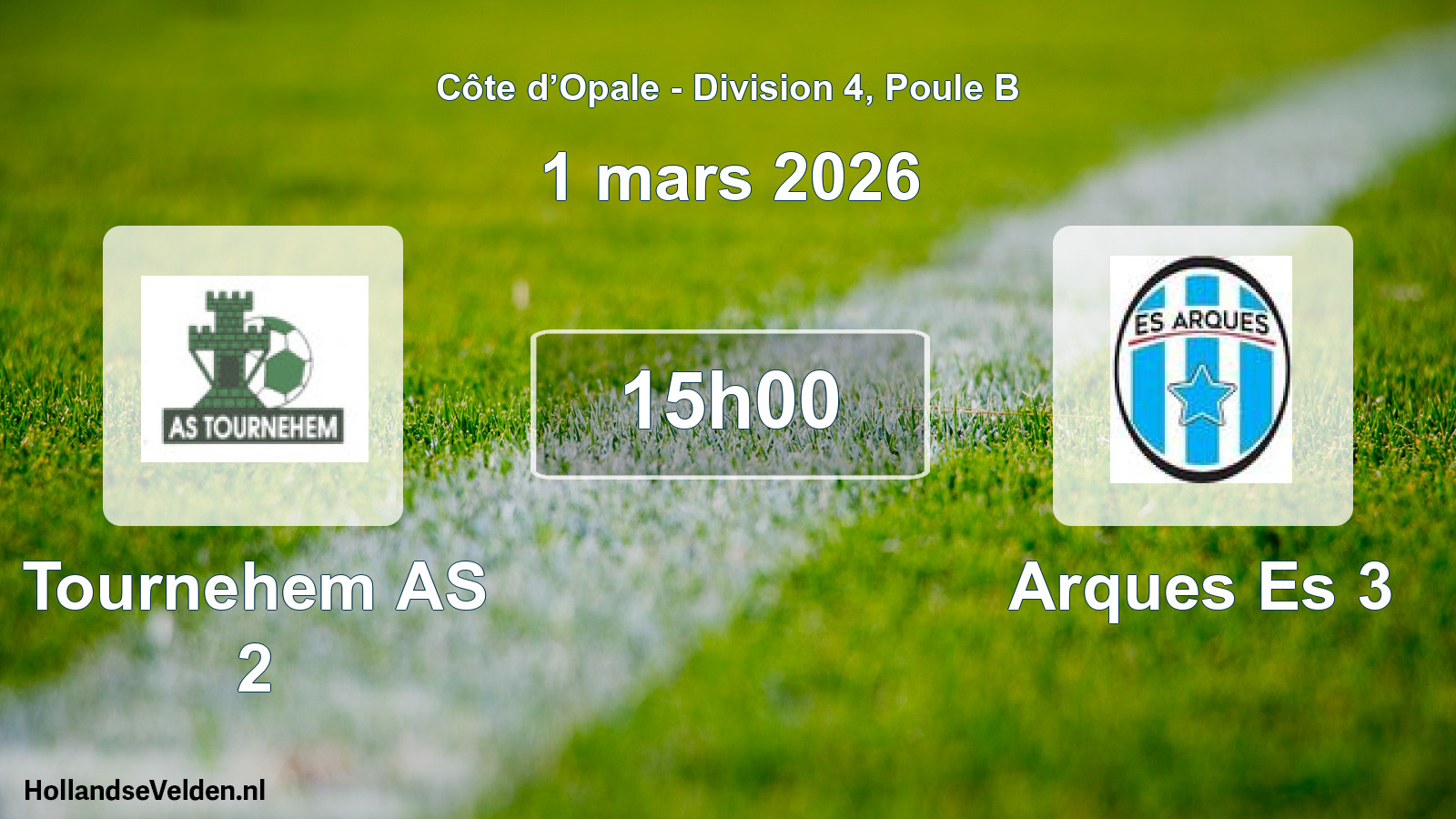 Scheduled Match: Tournehem AS 2 - Arques Es 3 (1 March 2026)