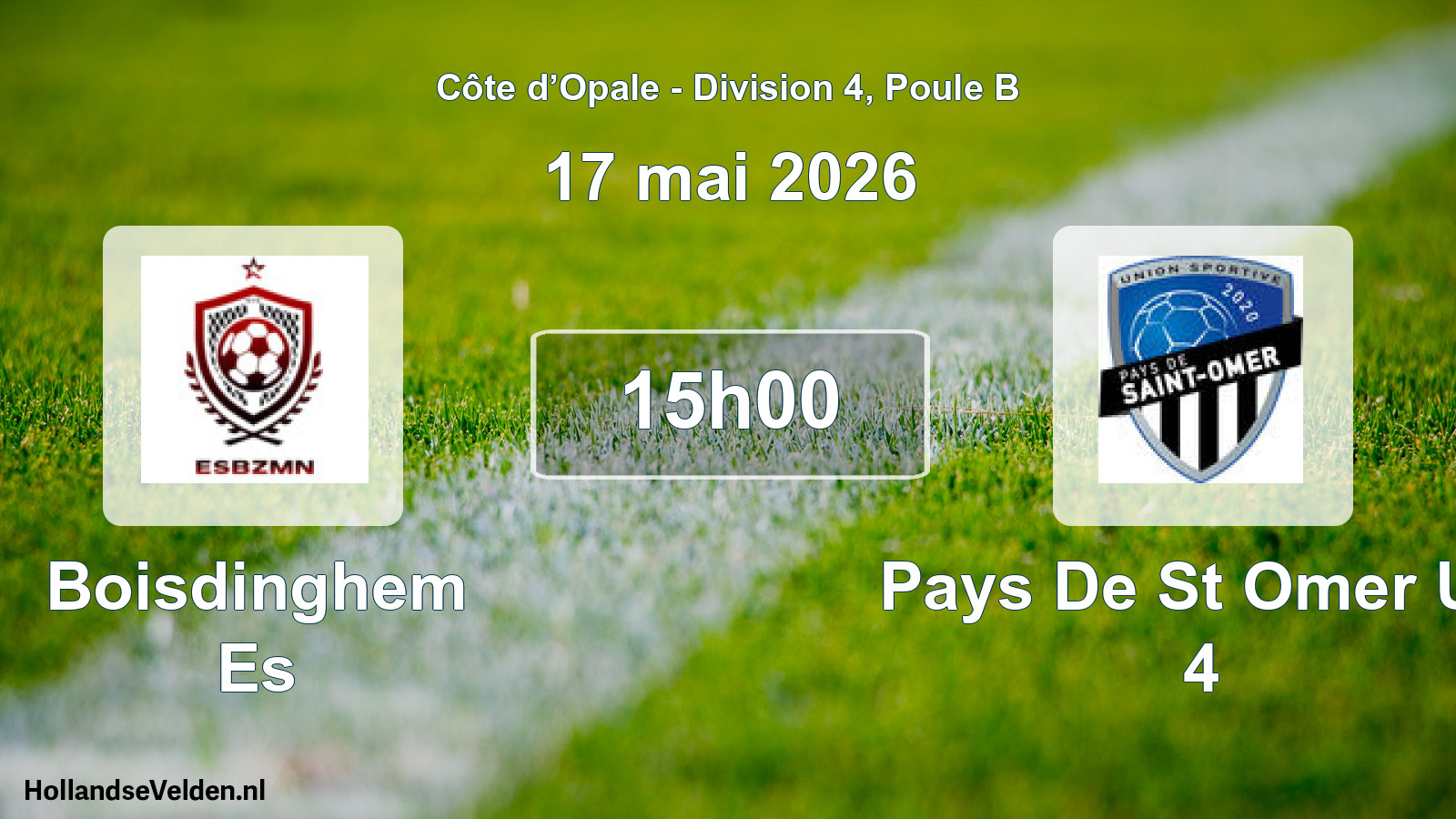 Scheduled Match: Boisdinghem Es - Pays De St Omer US 4 (17 May 2026)