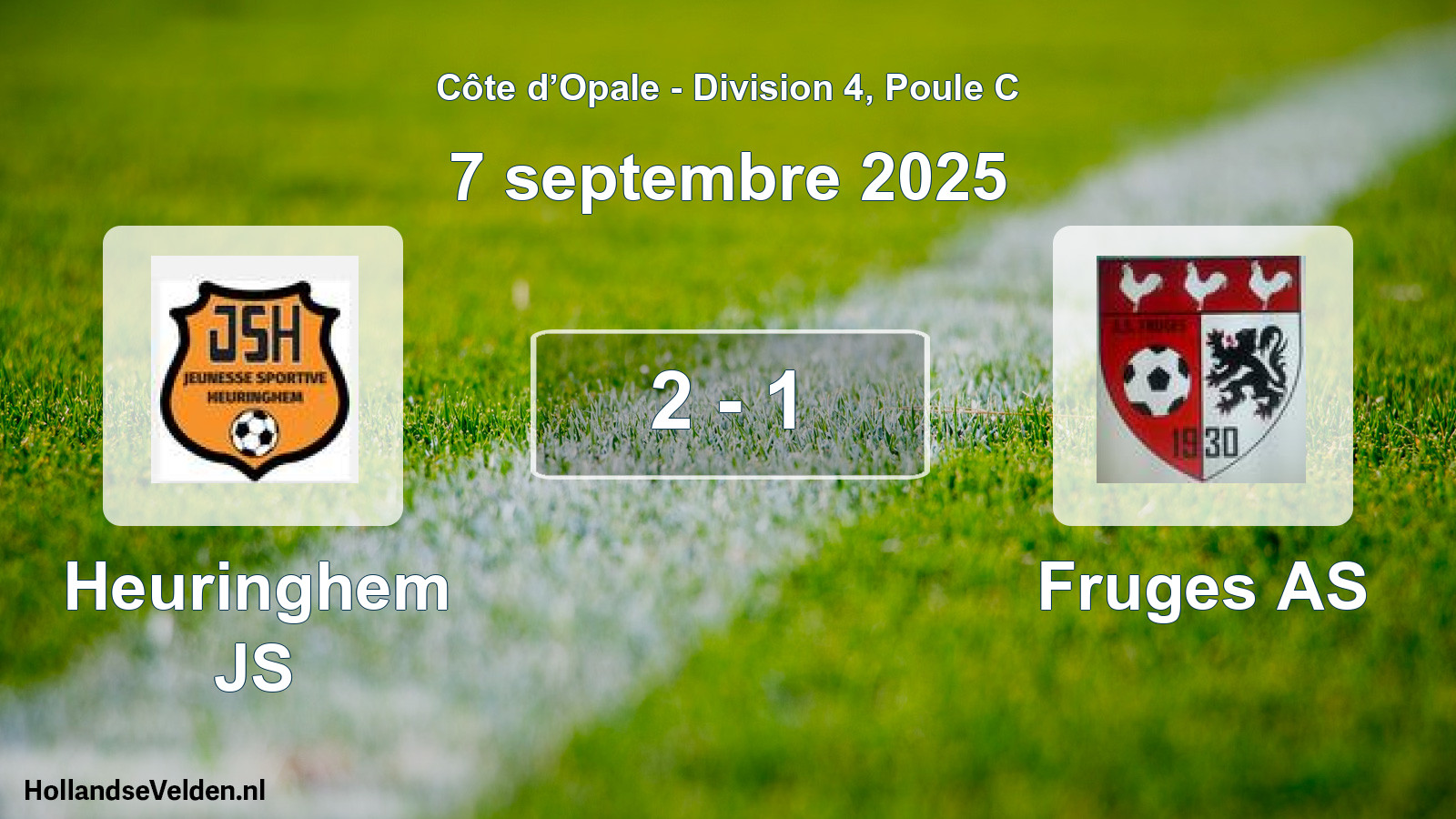 Total number of matches played: Heuringhem JS - Fruges AS 2 - 1 (7 September 2025)