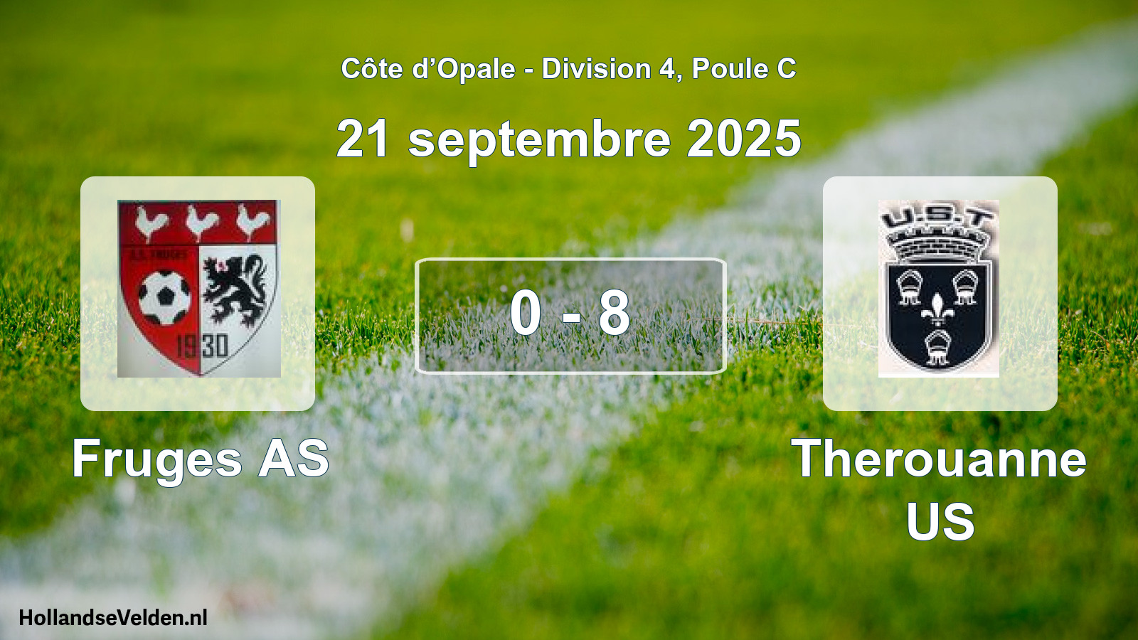 Gespeelde wedstrijd: Fruges AS - Therouanne US 0 - 8 (21 september 2025)