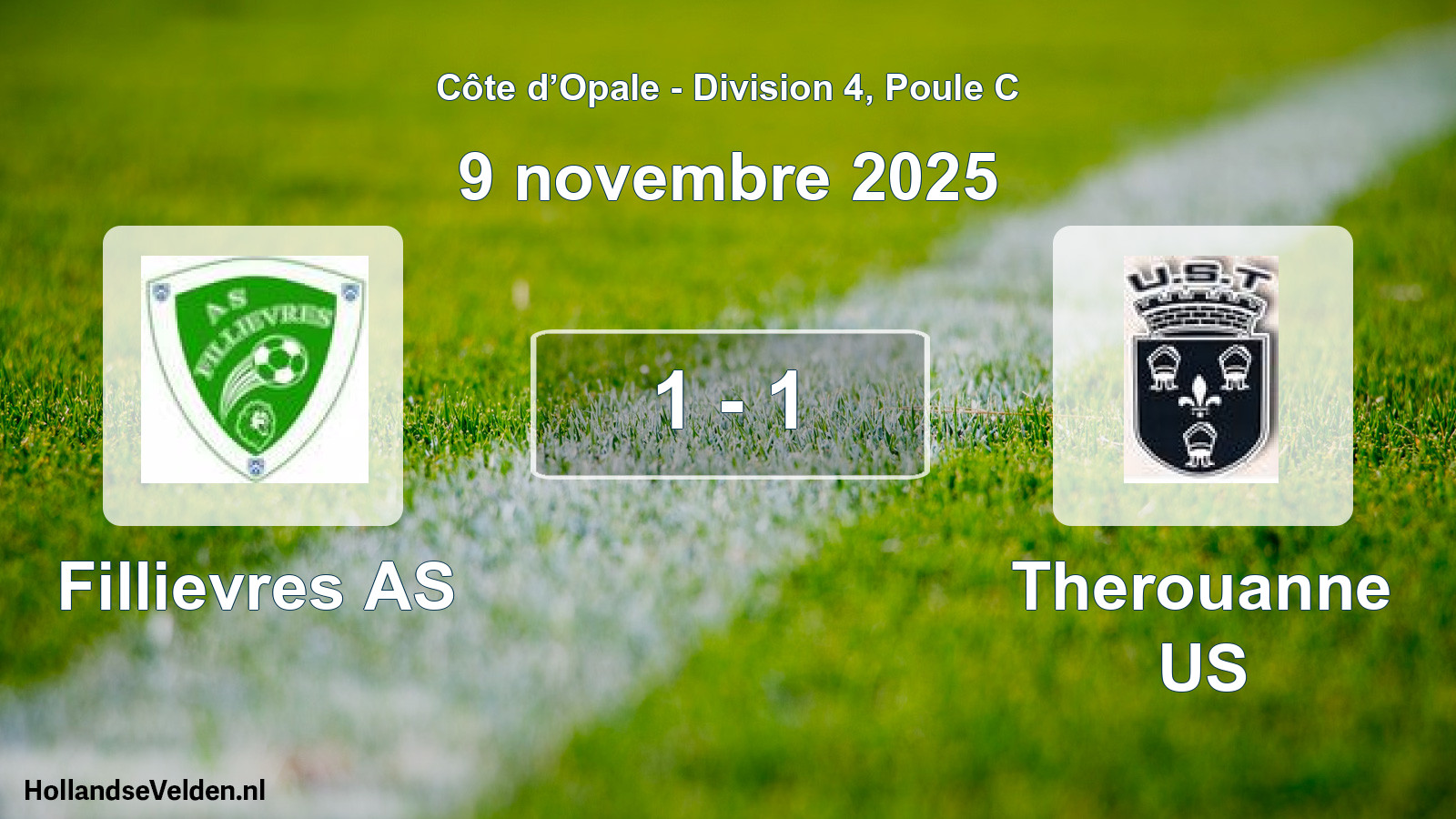 Match joué: Fillievres AS - Therouanne US 1 - 1 (9 novembre 2025)