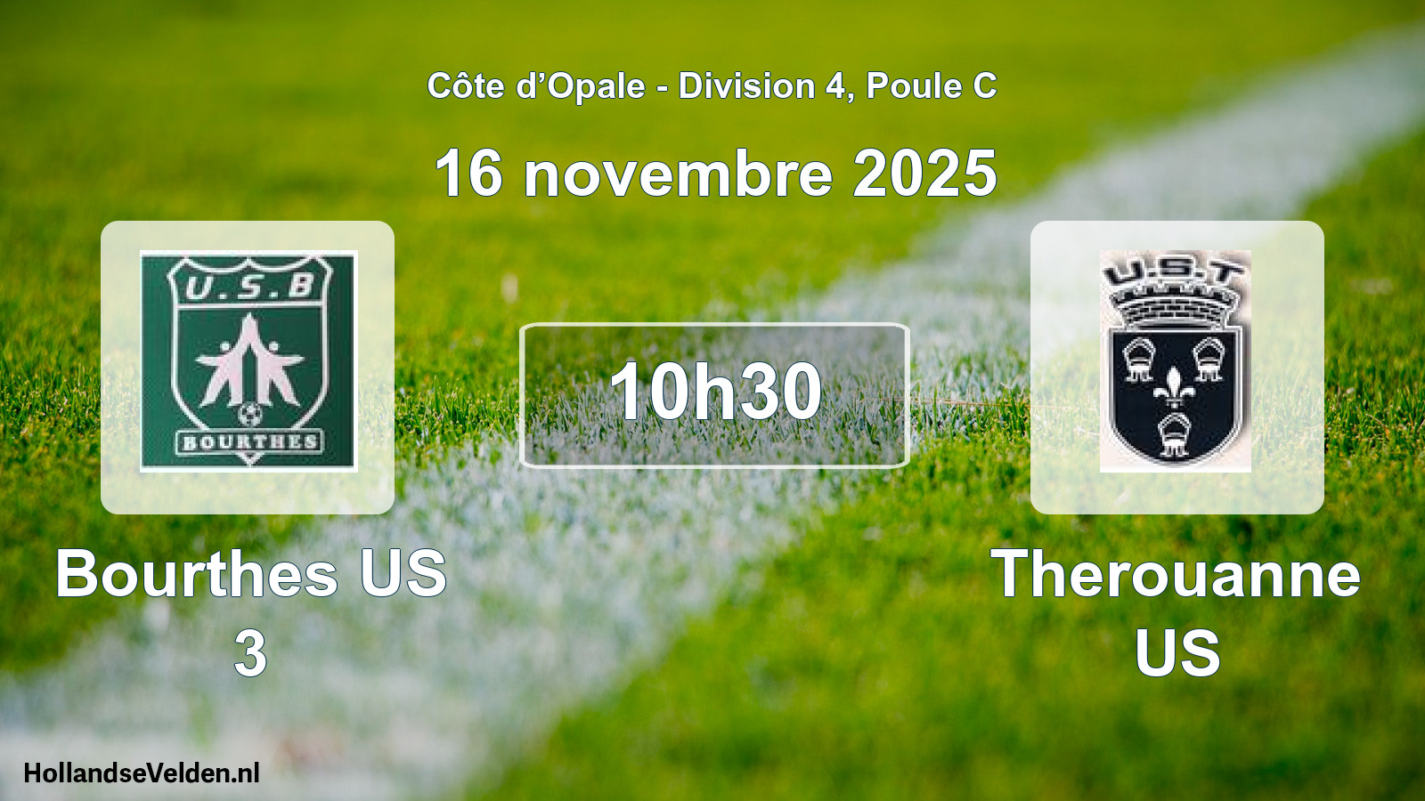 Match programmé: Bourthes US 3 - Therouanne US (16 novembre 2025)