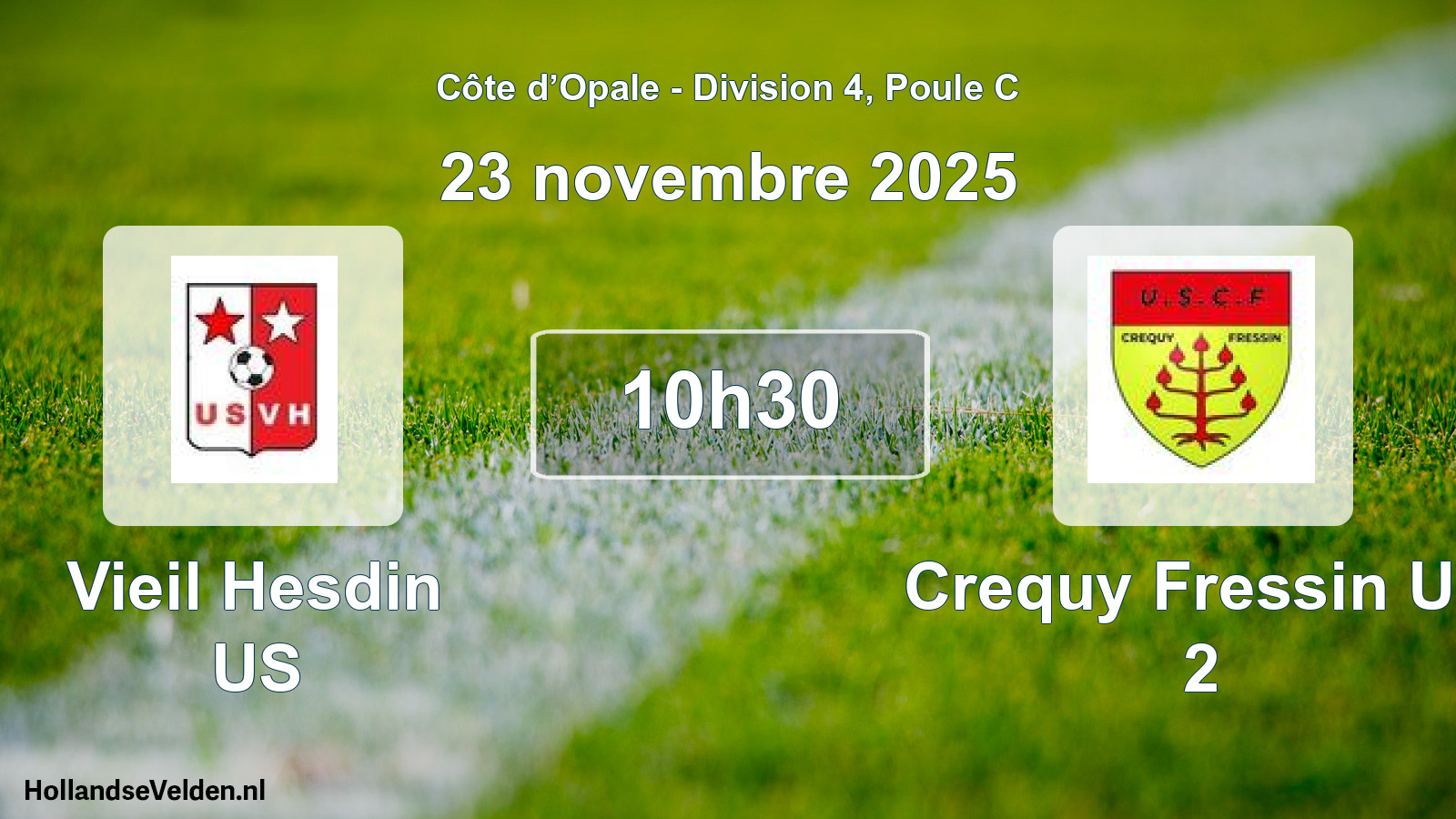Scheduled Match: Vieil Hesdin US - Crequy Fressin US 2 (23 November 2025)