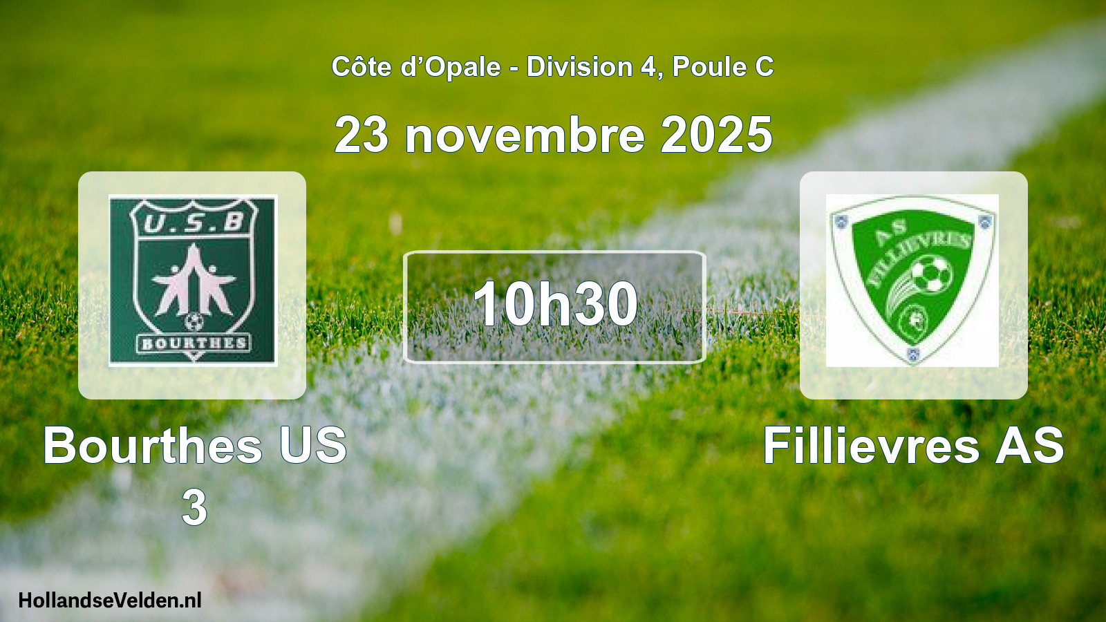Scheduled Match: Bourthes US 3 - Fillievres AS (23 November 2025)