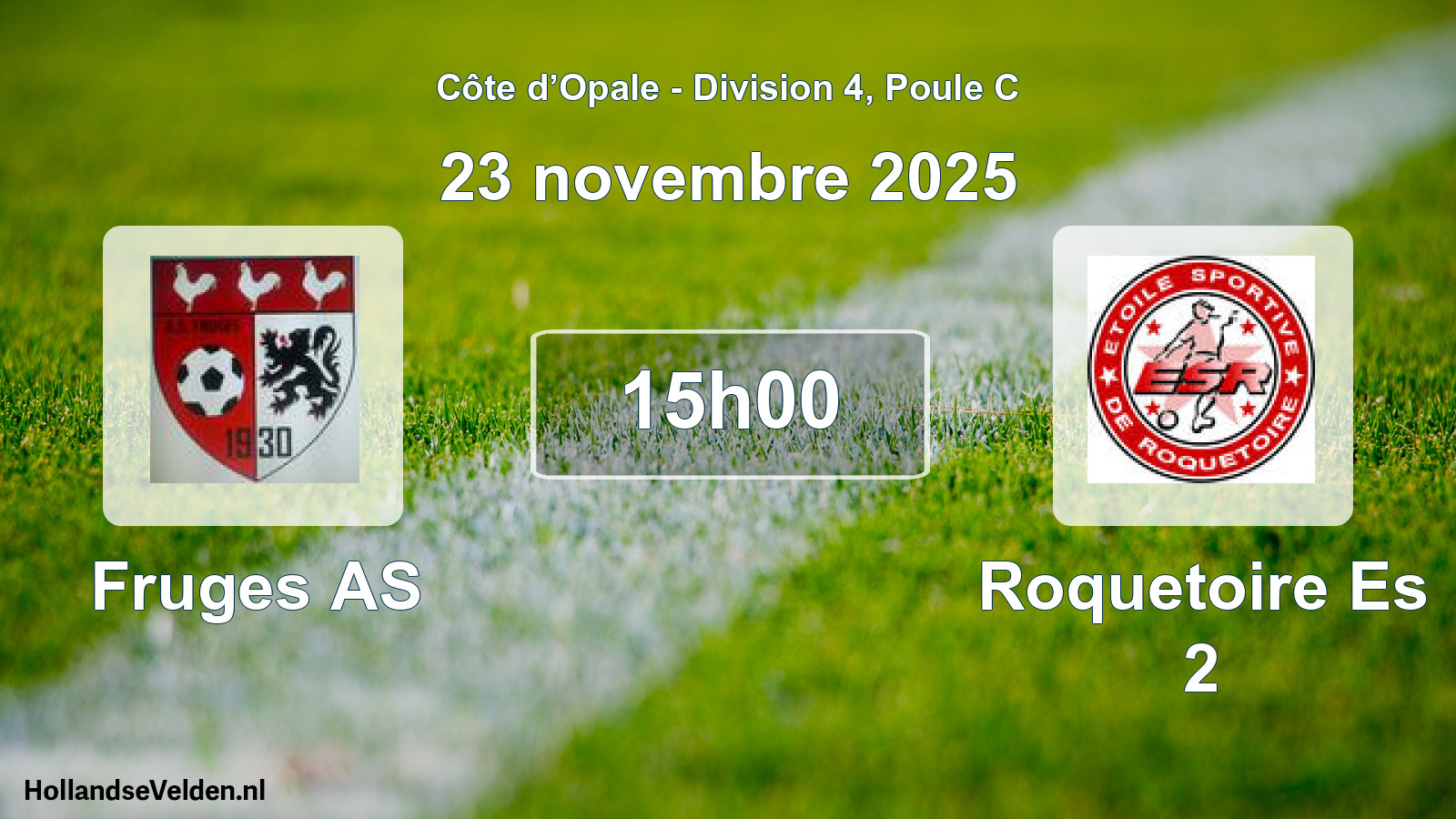 Match programmé: Fruges AS - Roquetoire Es 2 (23 novembre 2025)