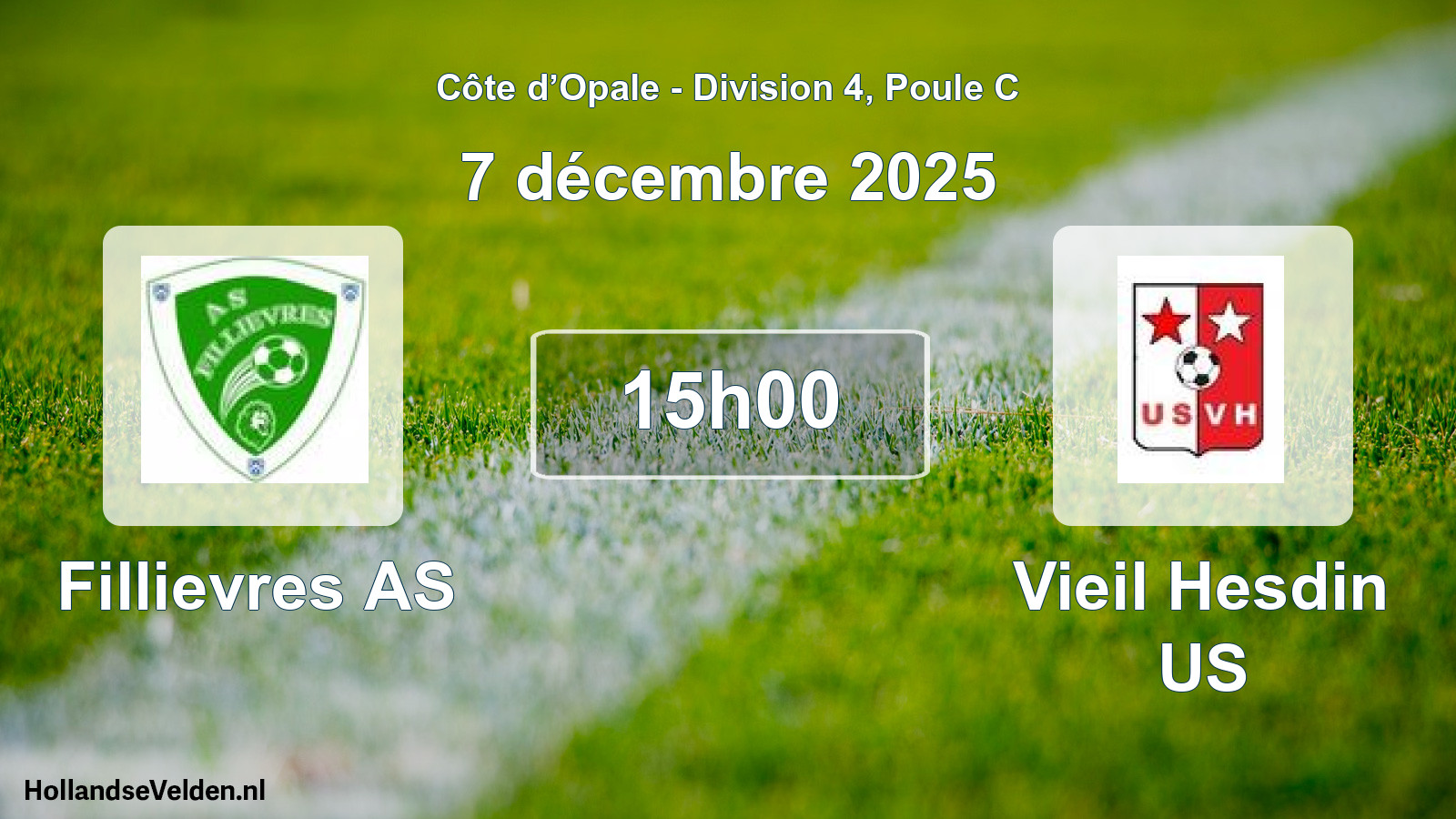 Scheduled Match: Fillievres AS - Vieil Hesdin US (7 December 2025)
