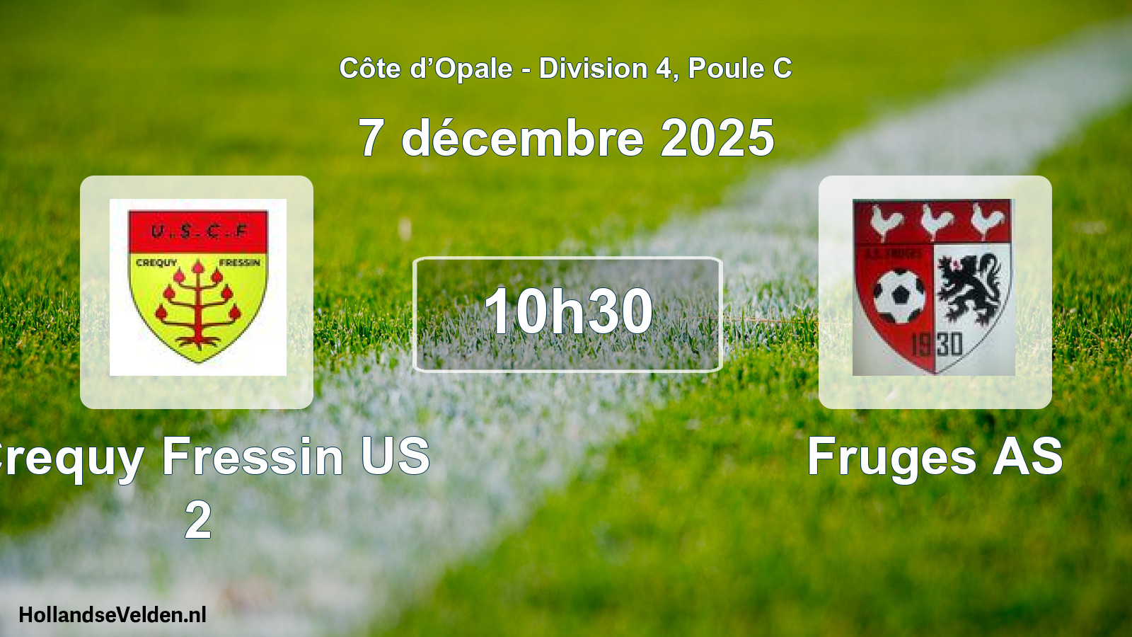 Geplande wedstrijd: Crequy Fressin US 2 - Fruges AS (7 december 2025)