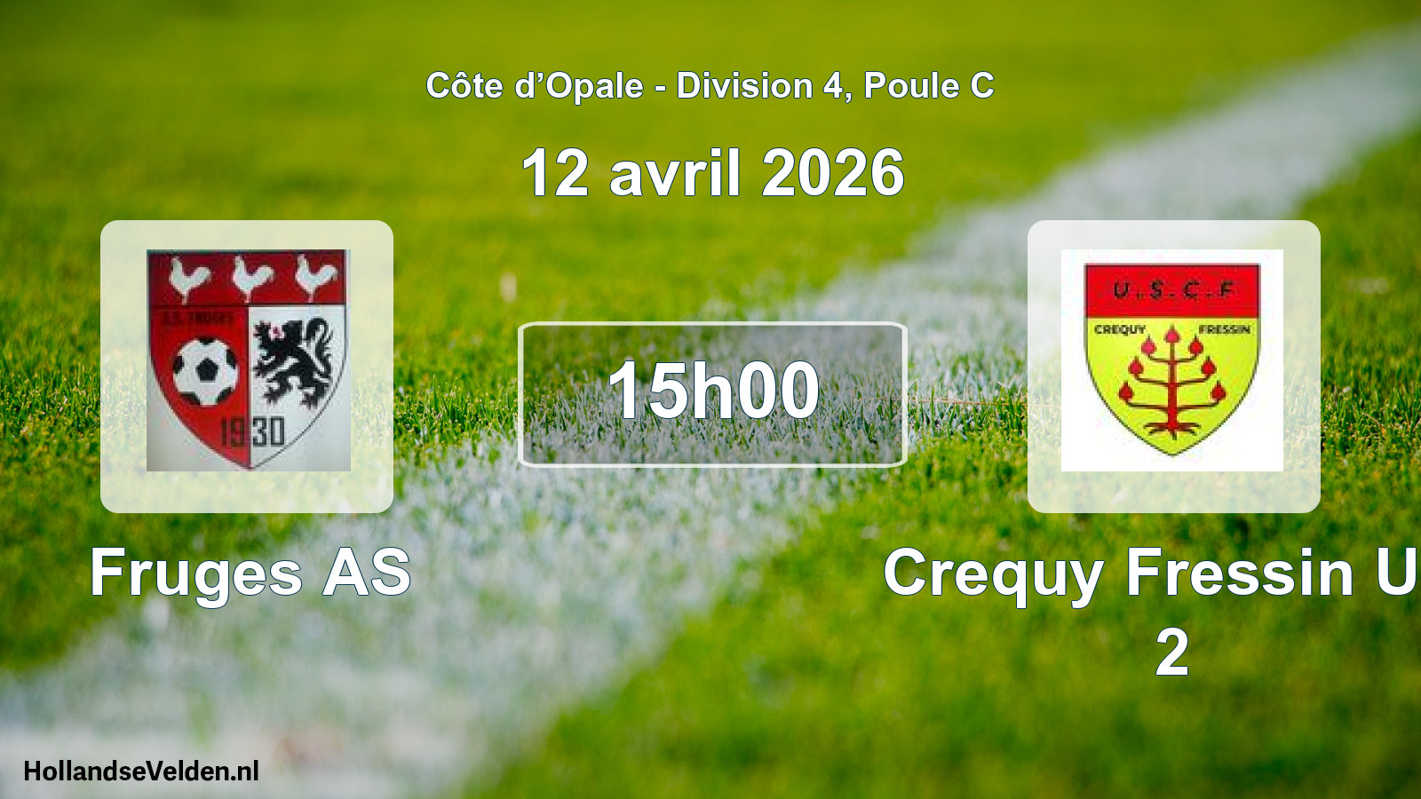Scheduled Match: Fruges AS - Crequy Fressin US 2 (12 April 2026)
