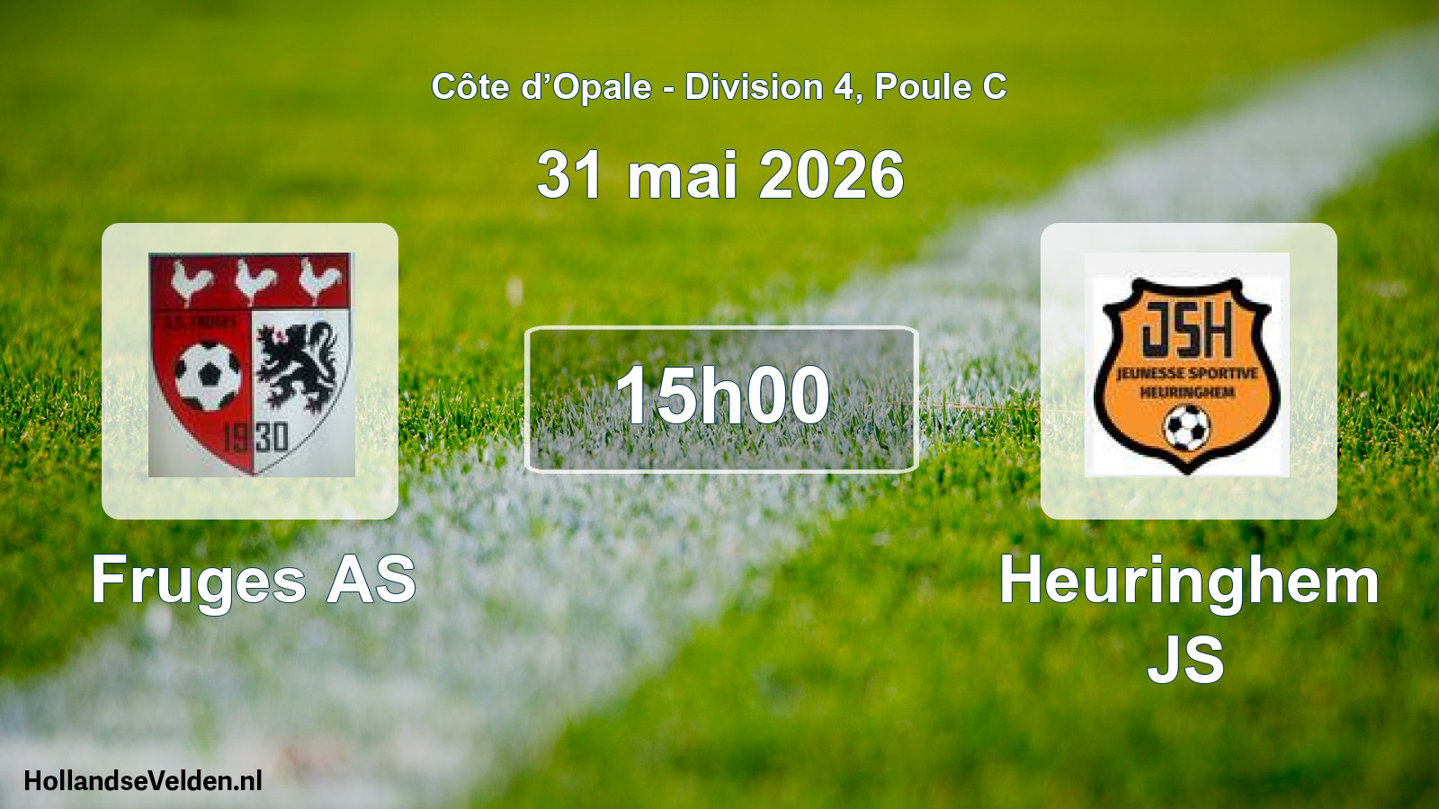 Match programmé: Fruges AS - Heuringhem JS (31 mai 2026)