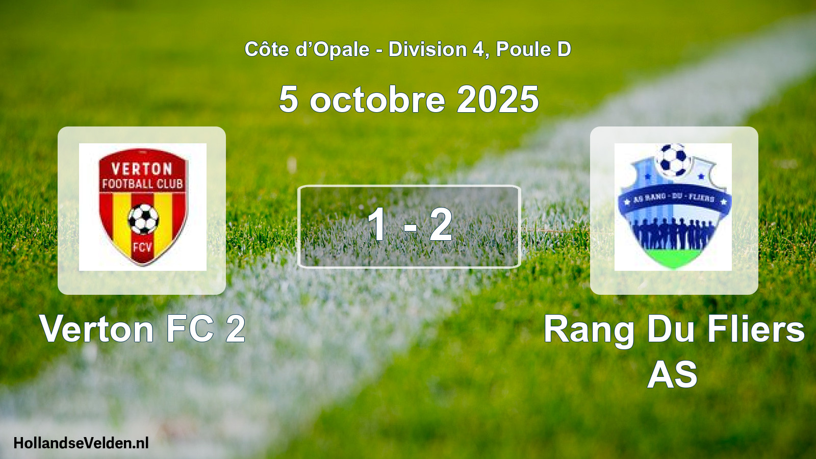 Match joué: Verton FC 2 - Rang Du Fliers AS 1 - 2 (5 octobre 2025)