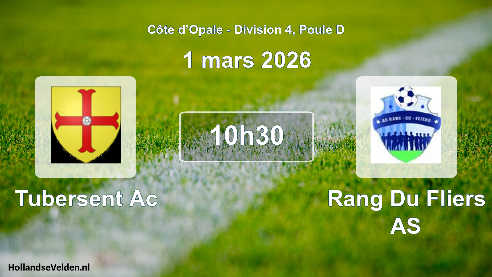 Scheduled Match: Tubersent Ac - Rang Du Fliers AS (1 March 2026)