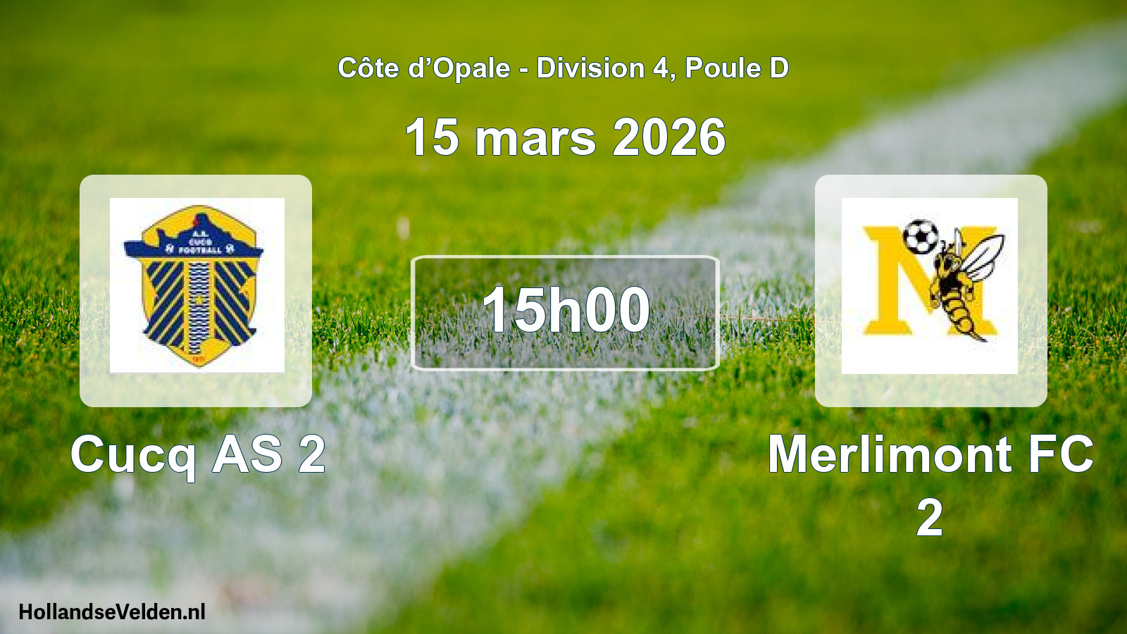 Scheduled Match: Cucq AS 2 - Merlimont FC 2 (15 March 2026)