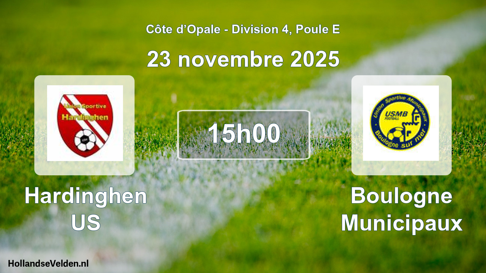 Match programmé: Hardinghen US - Boulogne Municipaux (23 novembre 2025)