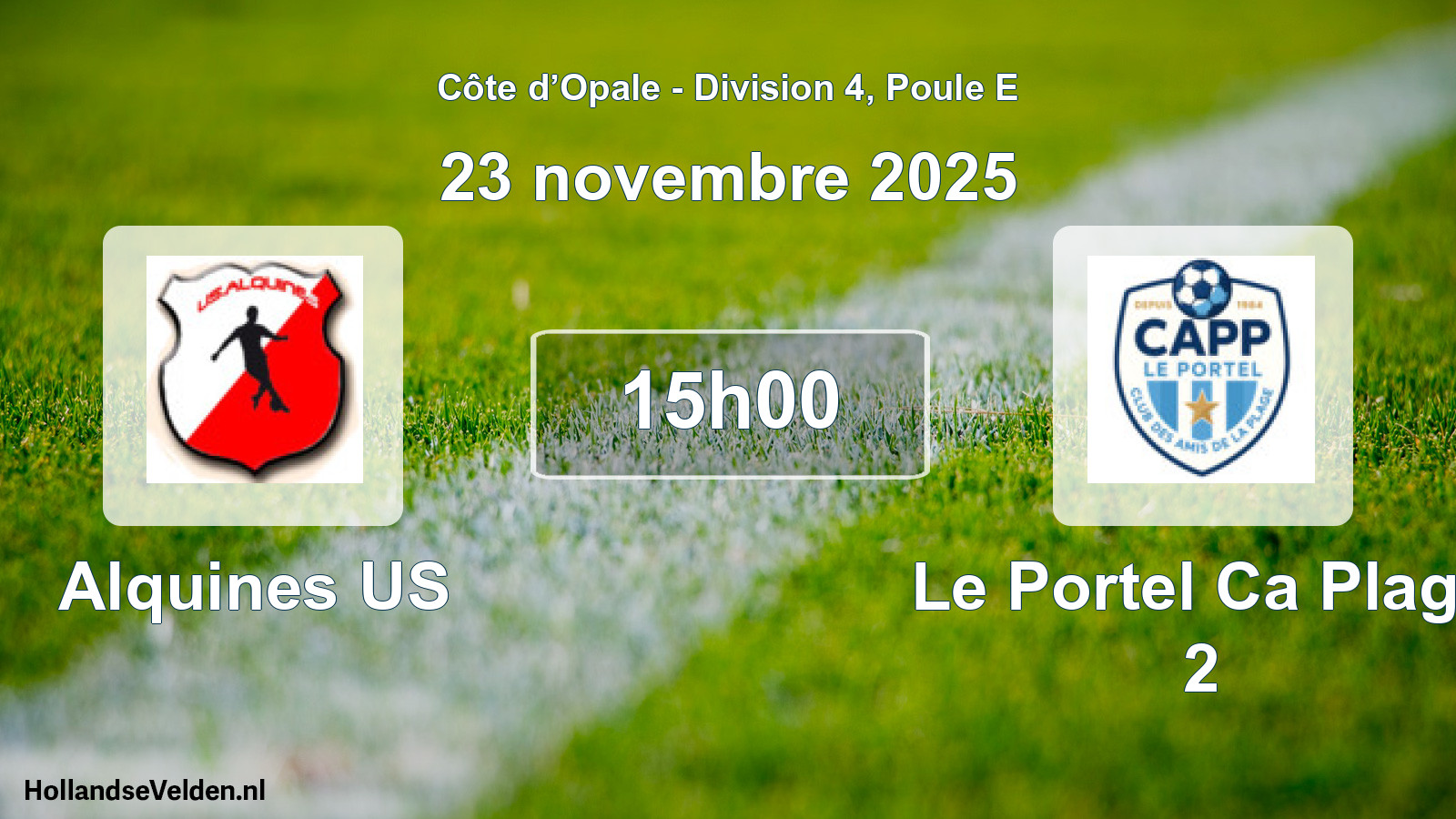Scheduled Match: Alquines US - Le Portel Ca Plage 2 (23 November 2025)