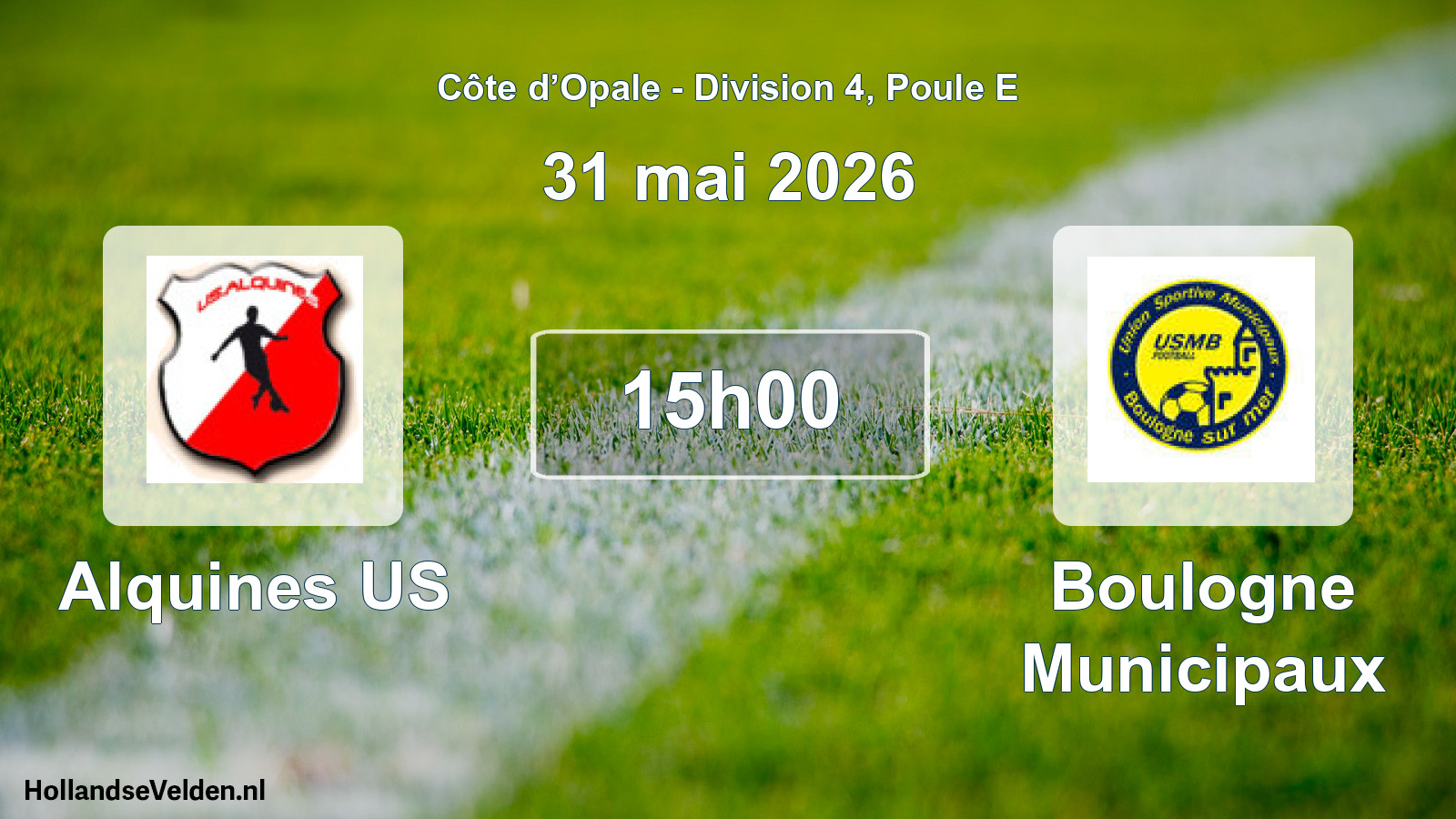 Scheduled Match: Alquines US - Boulogne Municipaux (31 May 2026)