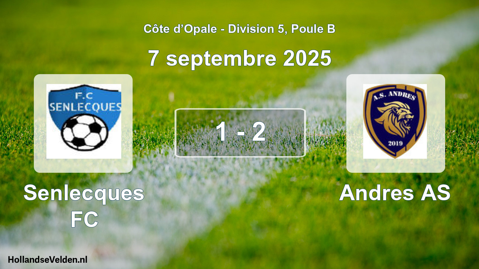 Gespeelde wedstrijd: Senlecques FC - Andres AS 1 - 2 (7 september 2025)