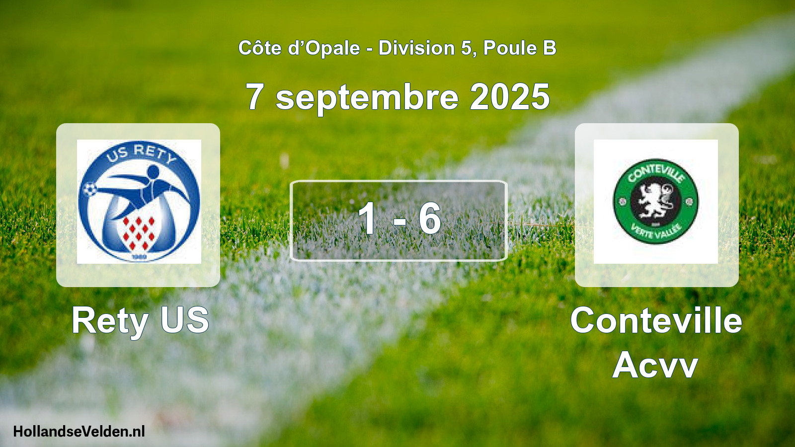 Match joué: Rety US - Conteville Acvv 1 - 6 (7 septembre 2025)